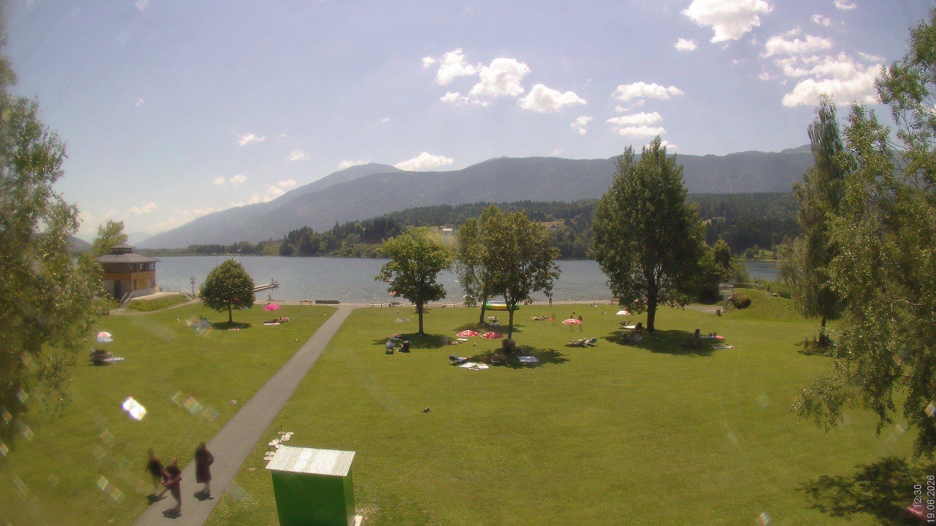 Archiv Foto Webcam am Strandbad Hermagor am Pressegger See in Kärnten - Österreich.