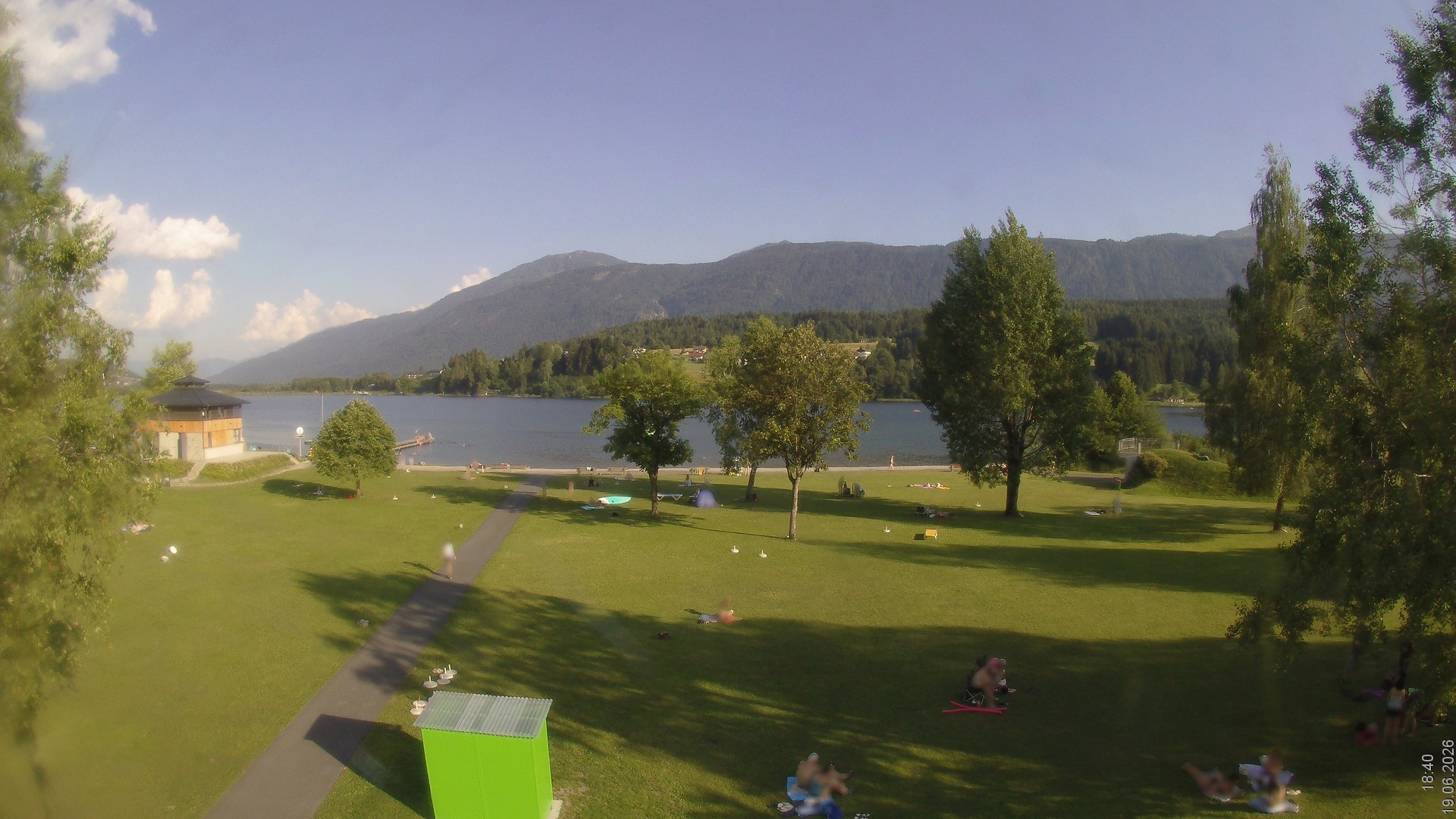 Archiv Foto Webcam am Strandbad Hermagor am Pressegger See in Kärnten - Österreich.