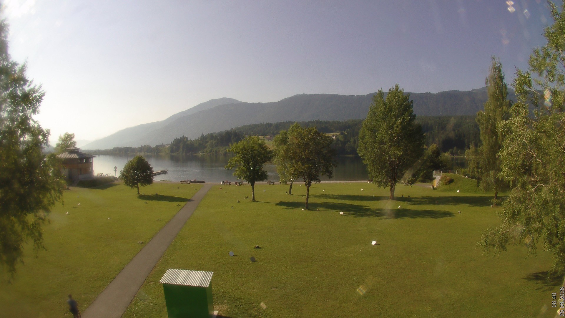 Archiv Foto Webcam am Strandbad Hermagor am Pressegger See in Kärnten - Österreich.