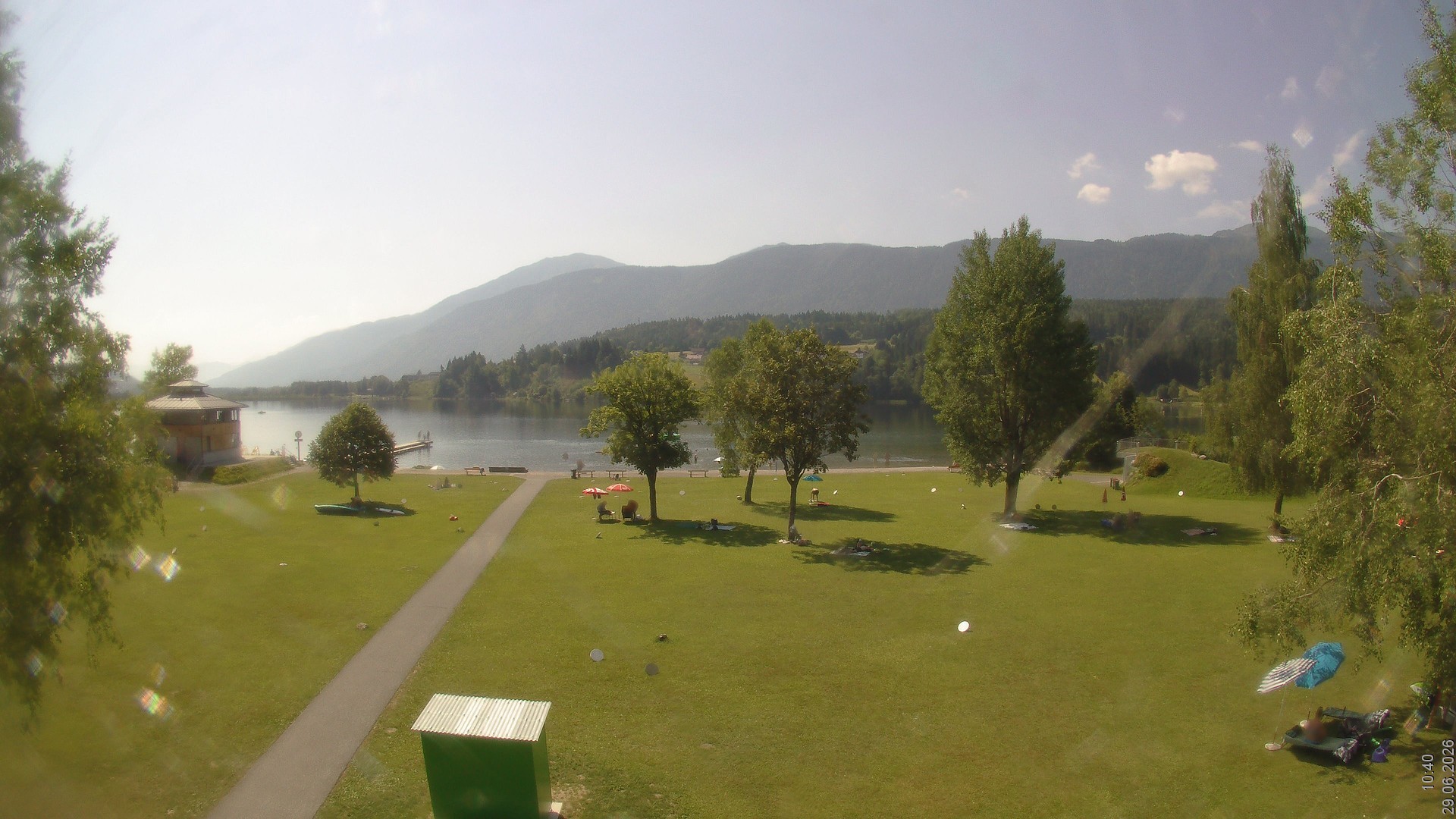 Archiv Foto Webcam am Strandbad Hermagor am Pressegger See in Kärnten - Österreich.