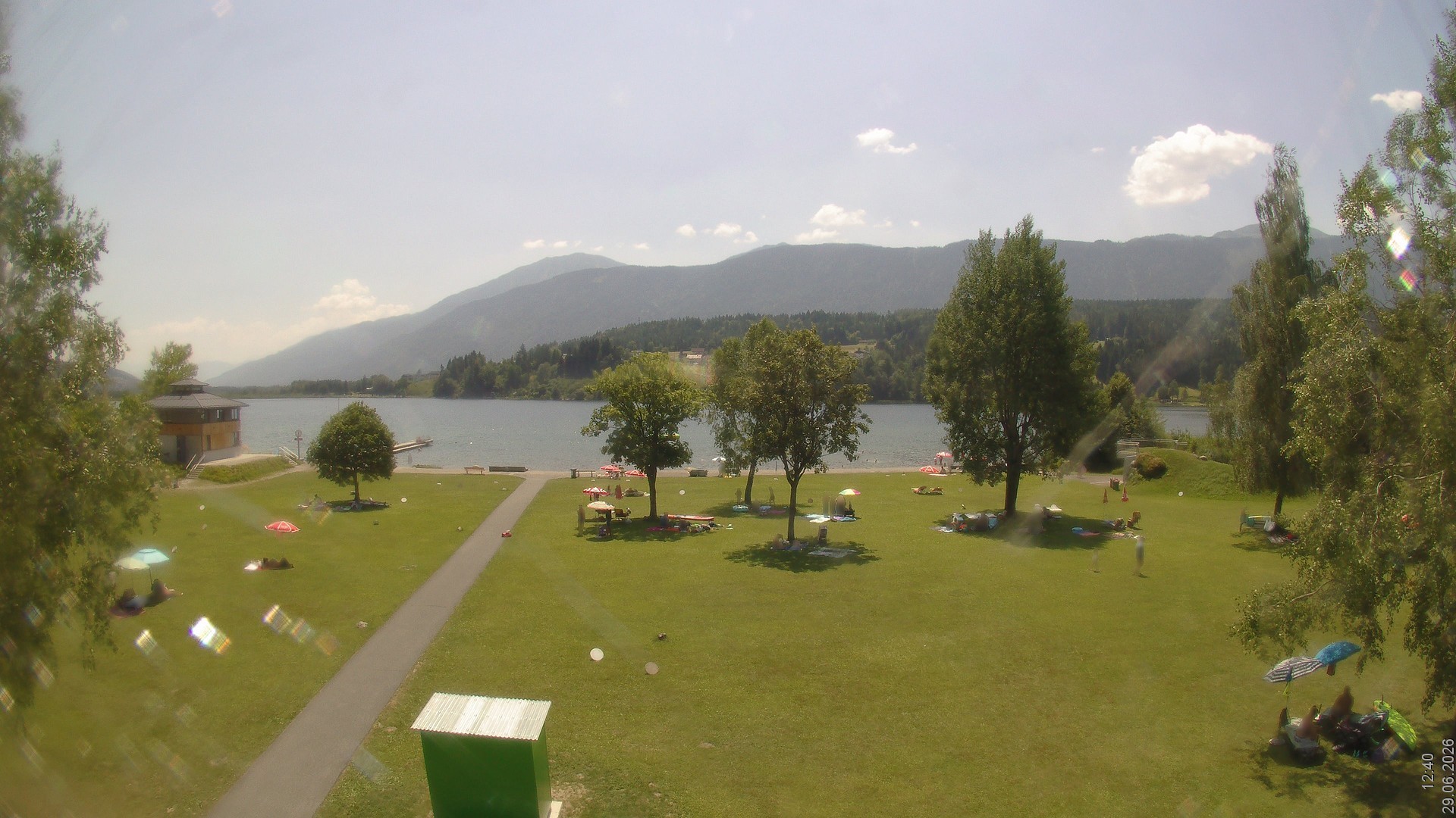 Archiv Foto Webcam am Strandbad Hermagor am Pressegger See in Kärnten - Österreich.