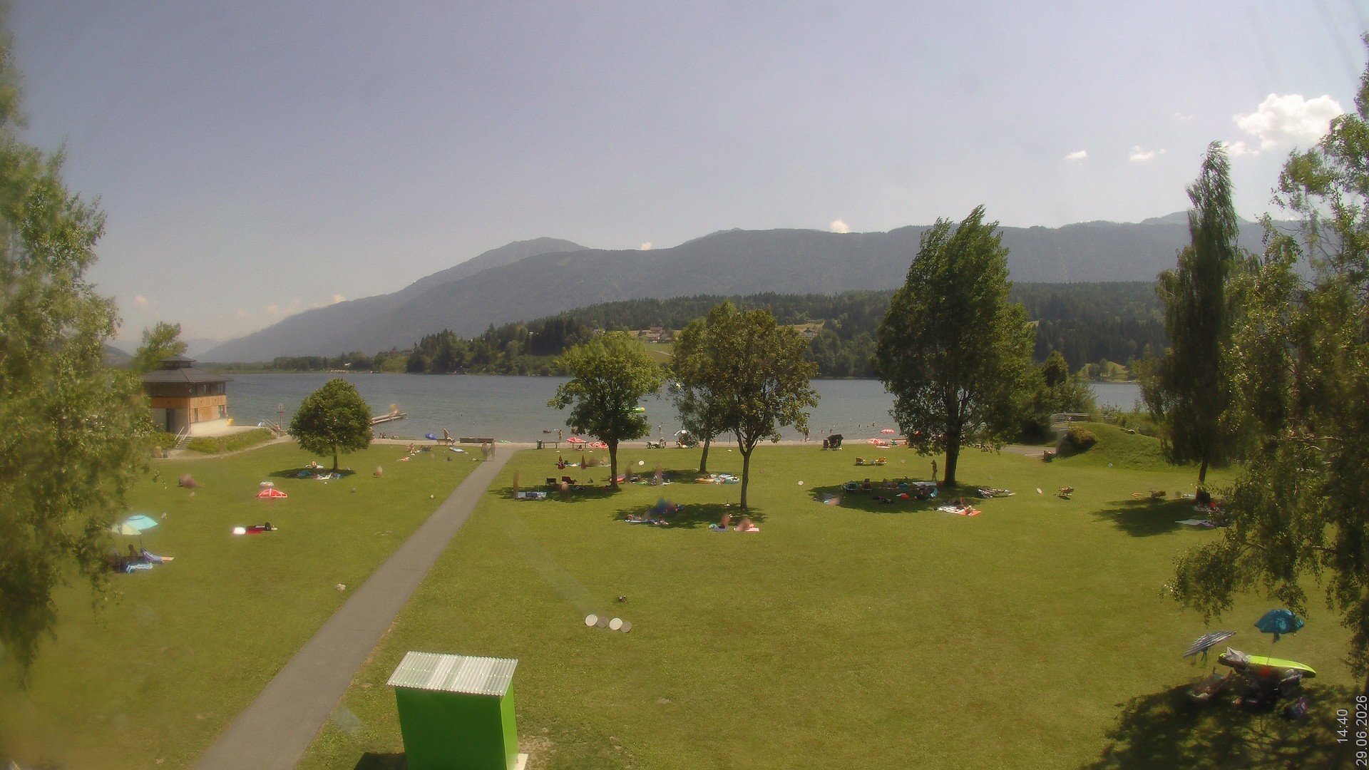 Archiv Foto Webcam am Strandbad Hermagor am Pressegger See in Kärnten - Österreich.