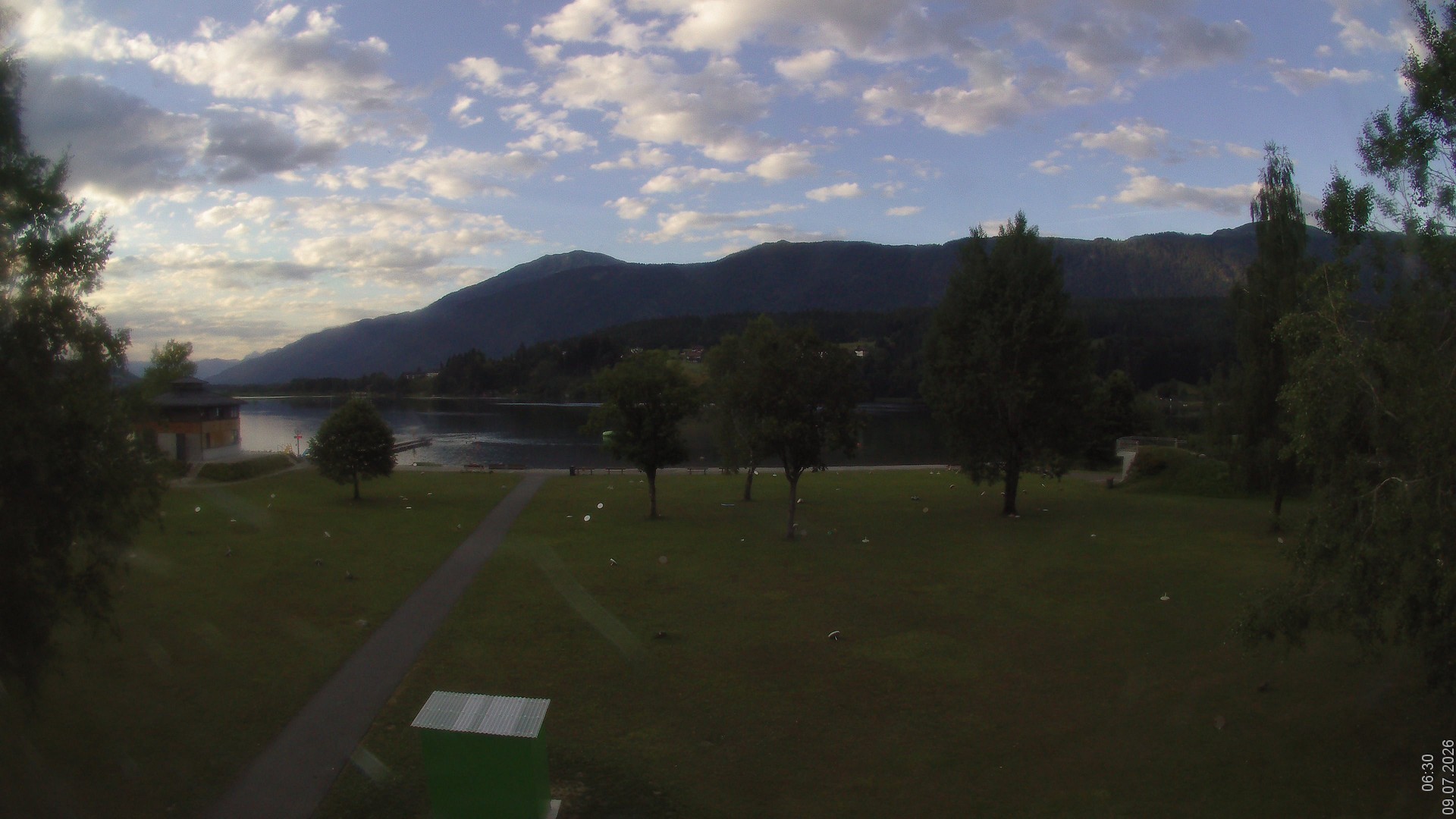 Archiv Foto Webcam am Strandbad Hermagor am Pressegger See in Kärnten - Österreich.