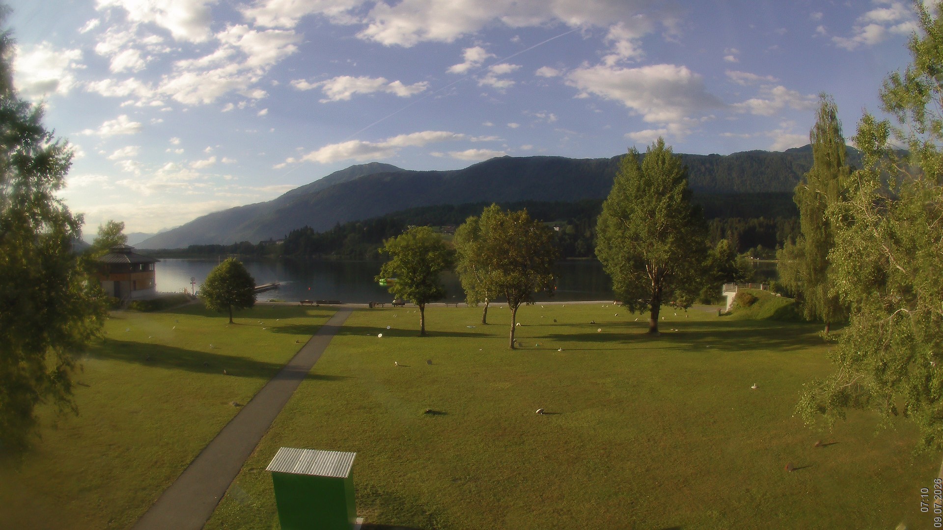 Archiv Foto Webcam am Strandbad Hermagor am Pressegger See in Kärnten - Österreich.