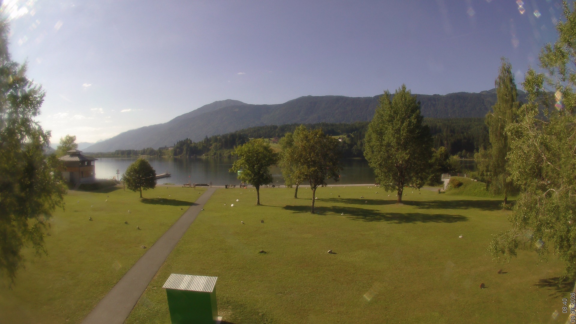 Archiv Foto Webcam am Strandbad Hermagor am Pressegger See in Kärnten - Österreich.