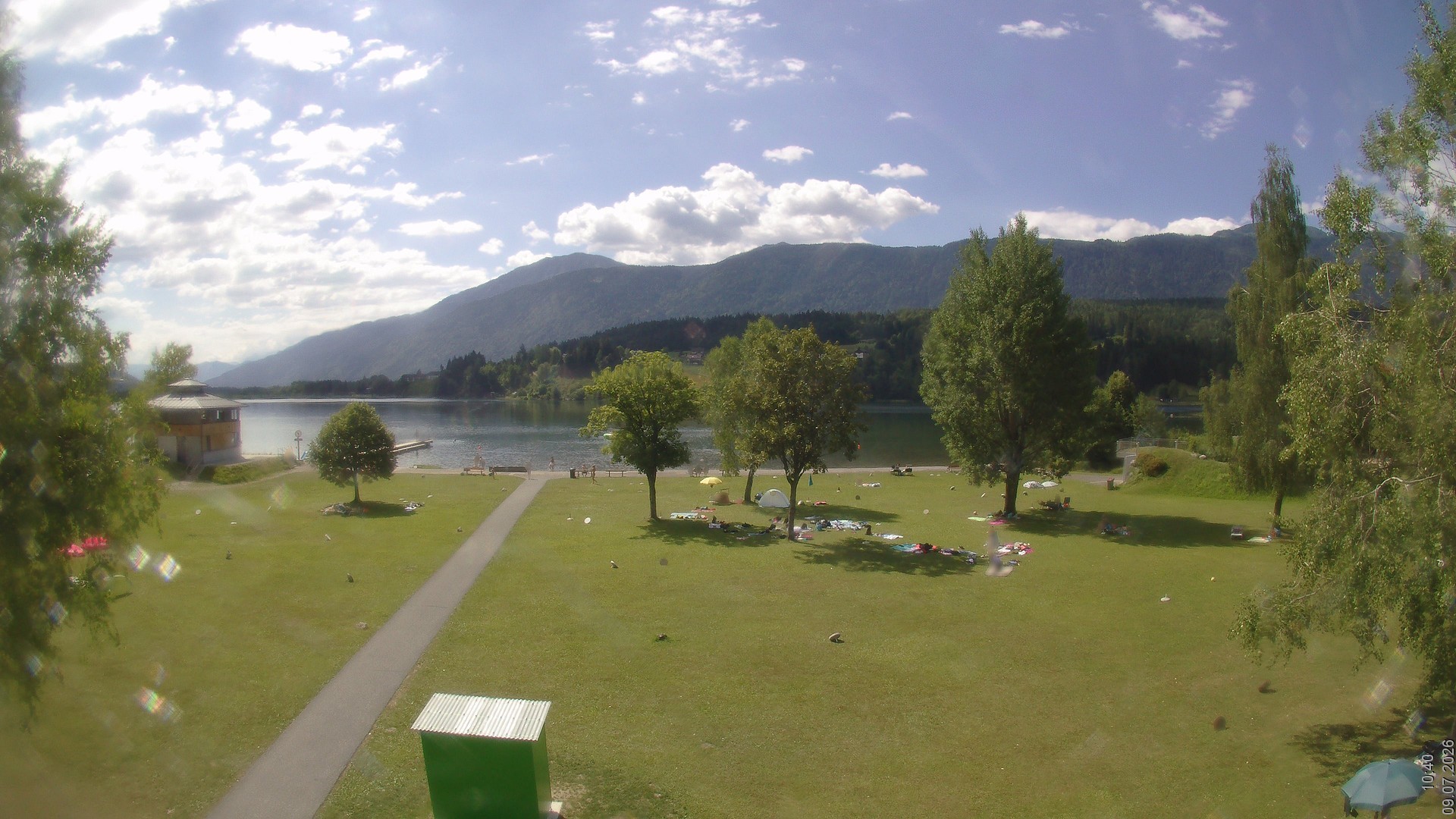 Archiv Foto Webcam am Strandbad Hermagor am Pressegger See in Kärnten - Österreich.