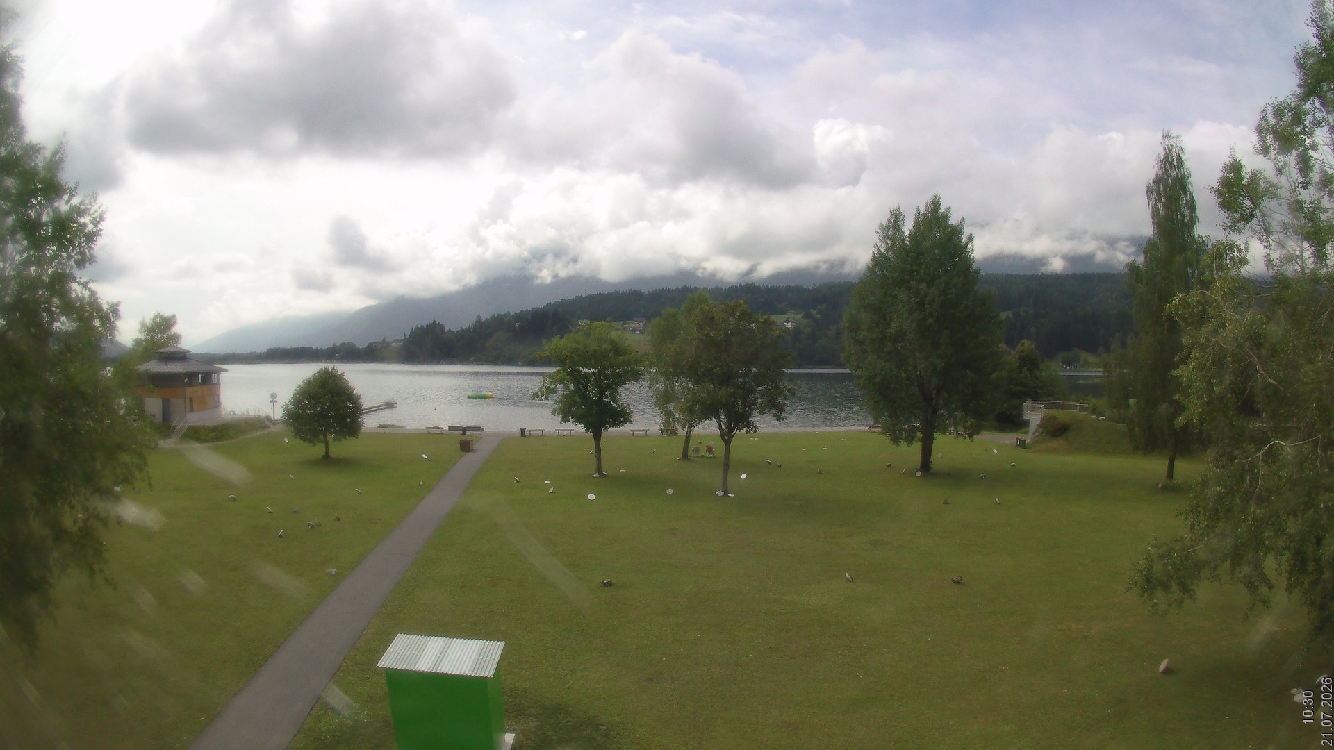 Archiv Foto Webcam am Strandbad Hermagor am Pressegger See in Kärnten - Österreich.