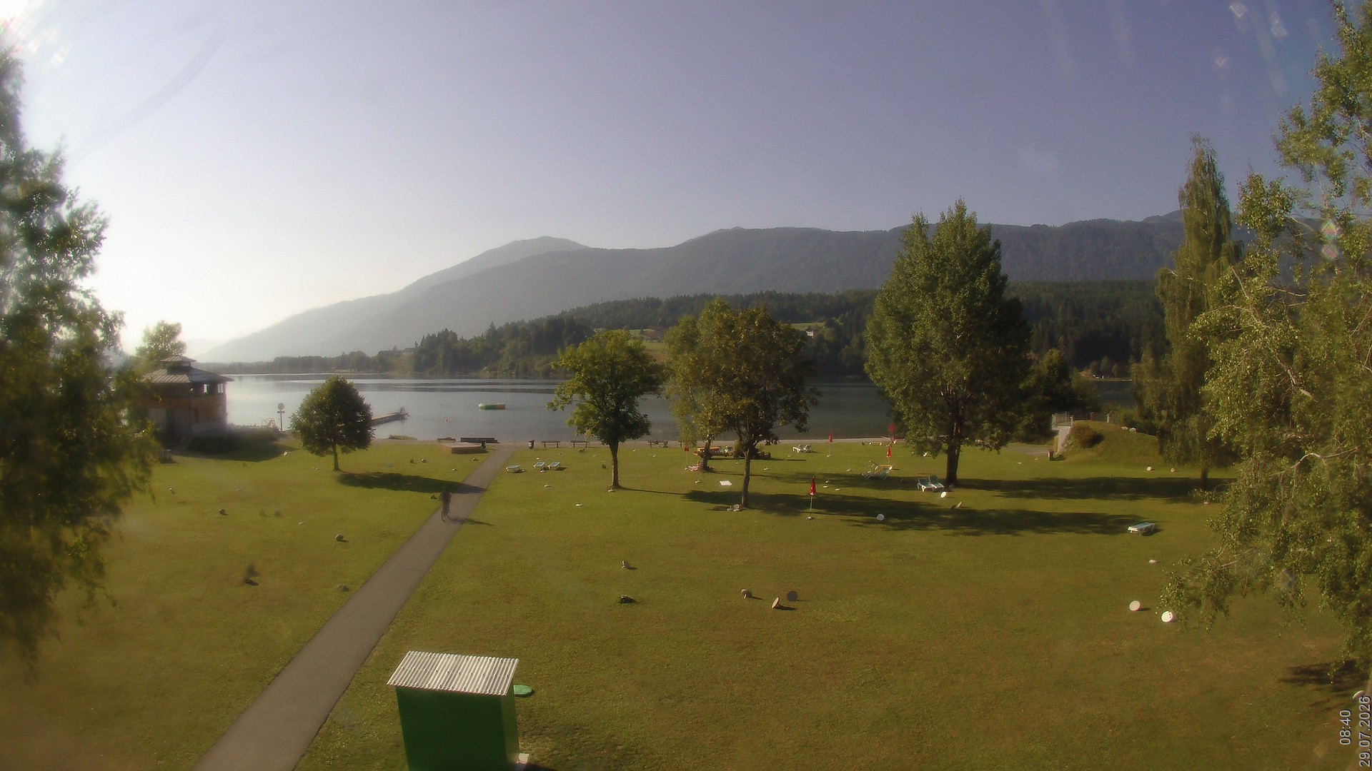 Archiv Foto Webcam am Strandbad Hermagor am Pressegger See in Kärnten - Österreich.
