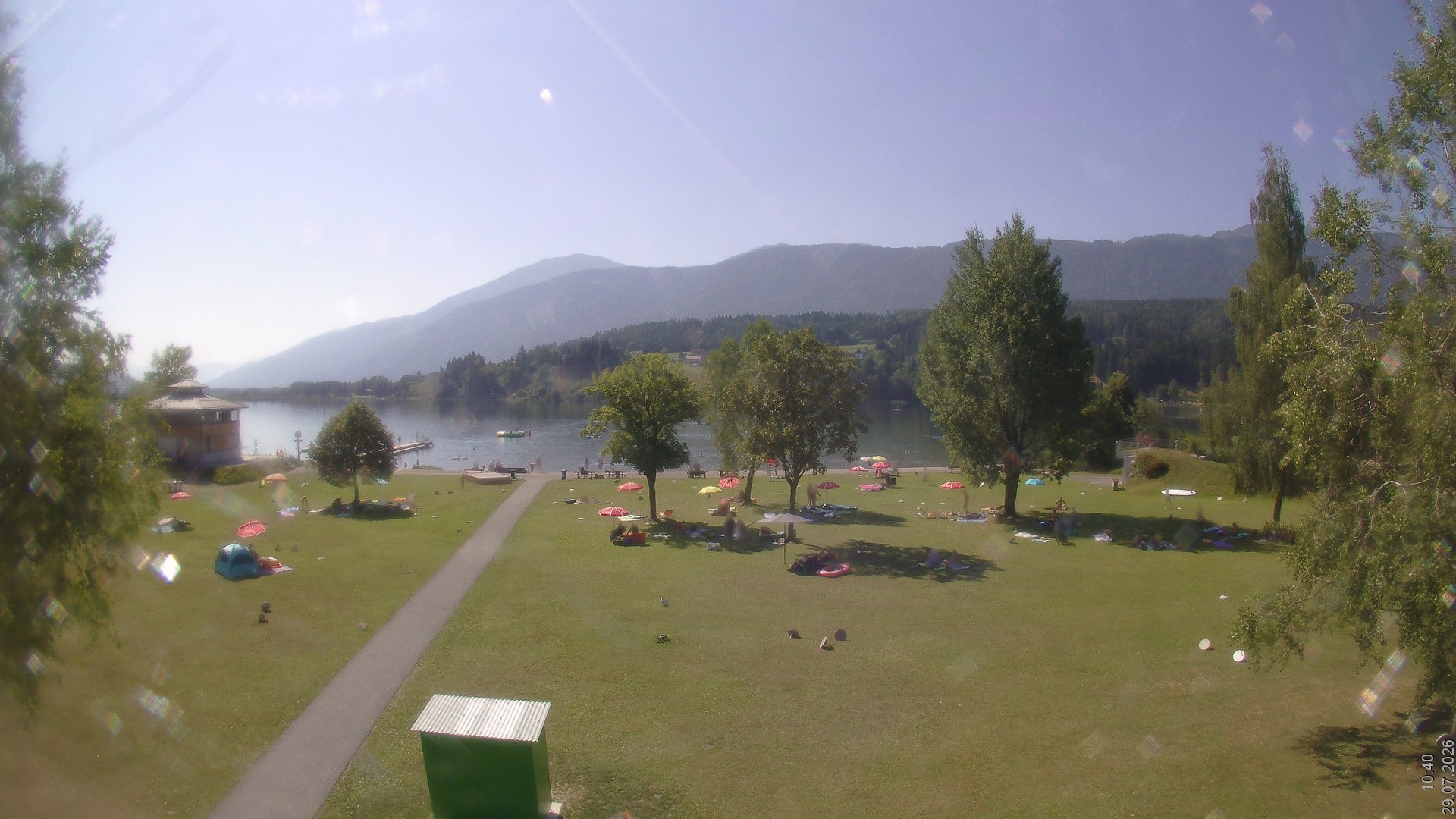 Archiv Foto Webcam am Strandbad Hermagor am Pressegger See in Kärnten - Österreich.