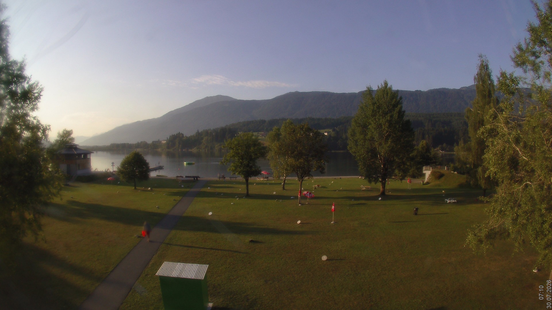 Archiv Foto Webcam am Strandbad Hermagor am Pressegger See in Kärnten - Österreich.