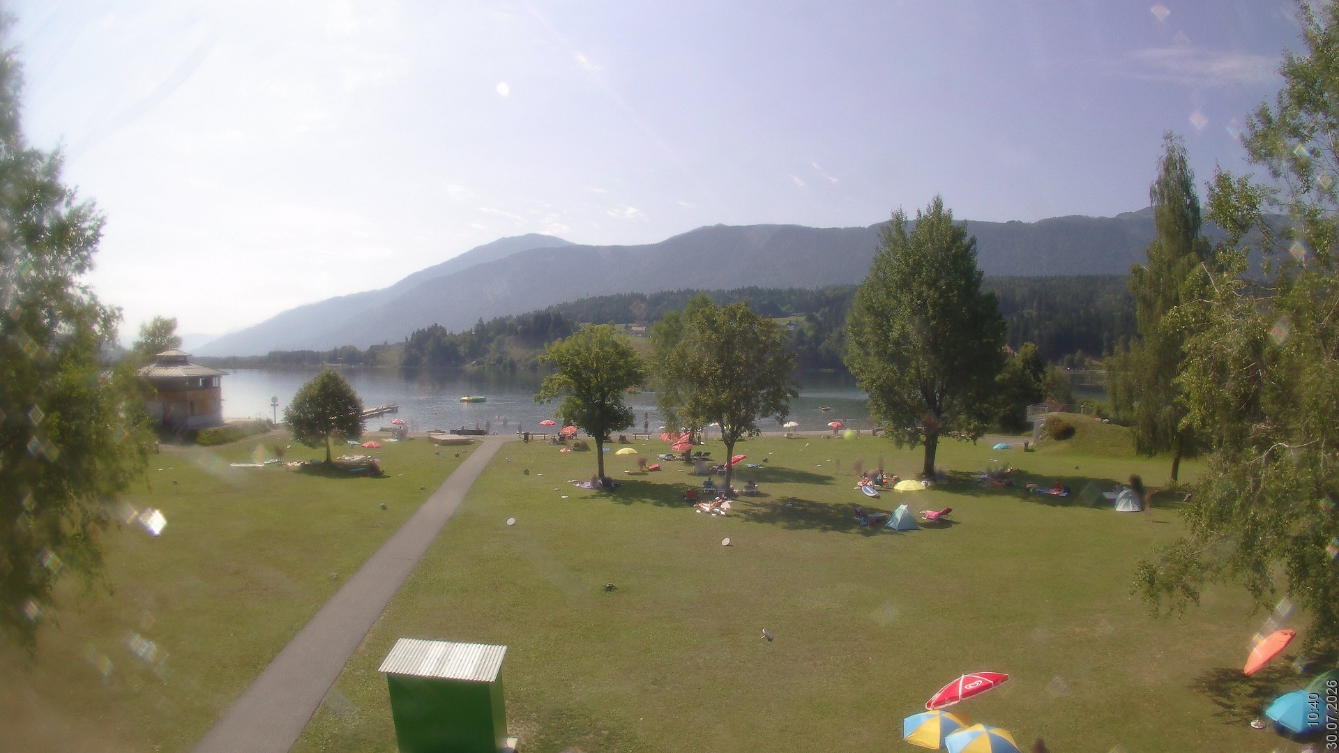 Archiv Foto Webcam am Strandbad Hermagor am Pressegger See in Kärnten - Österreich.