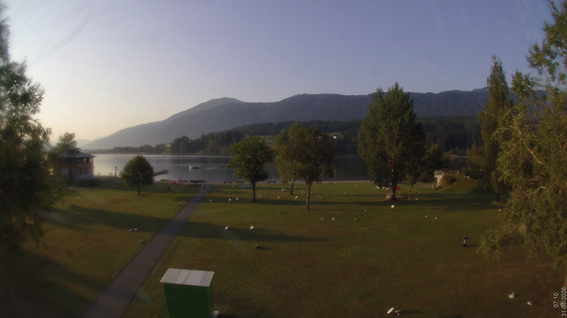 Archiv Foto Webcam am Strandbad Hermagor am Pressegger See in Kärnten - Österreich.