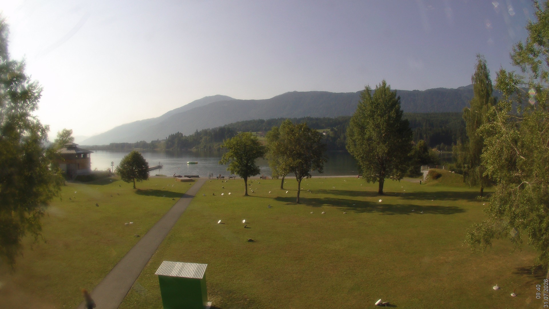 Archiv Foto Webcam am Strandbad Hermagor am Pressegger See in Kärnten - Österreich.
