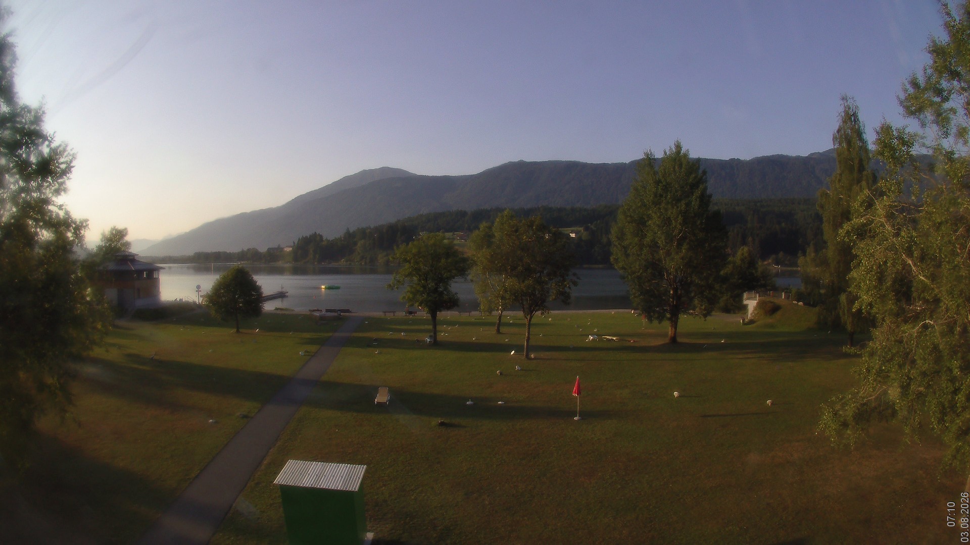 Archiv Foto Webcam am Strandbad Hermagor am Pressegger See in Kärnten - Österreich.