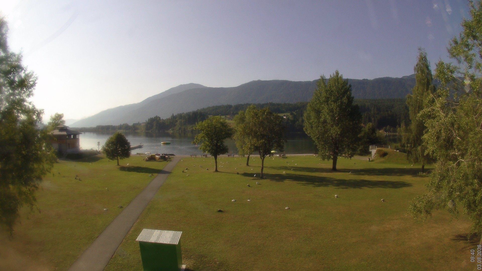 Archiv Foto Webcam am Strandbad Hermagor am Pressegger See in Kärnten - Österreich.
