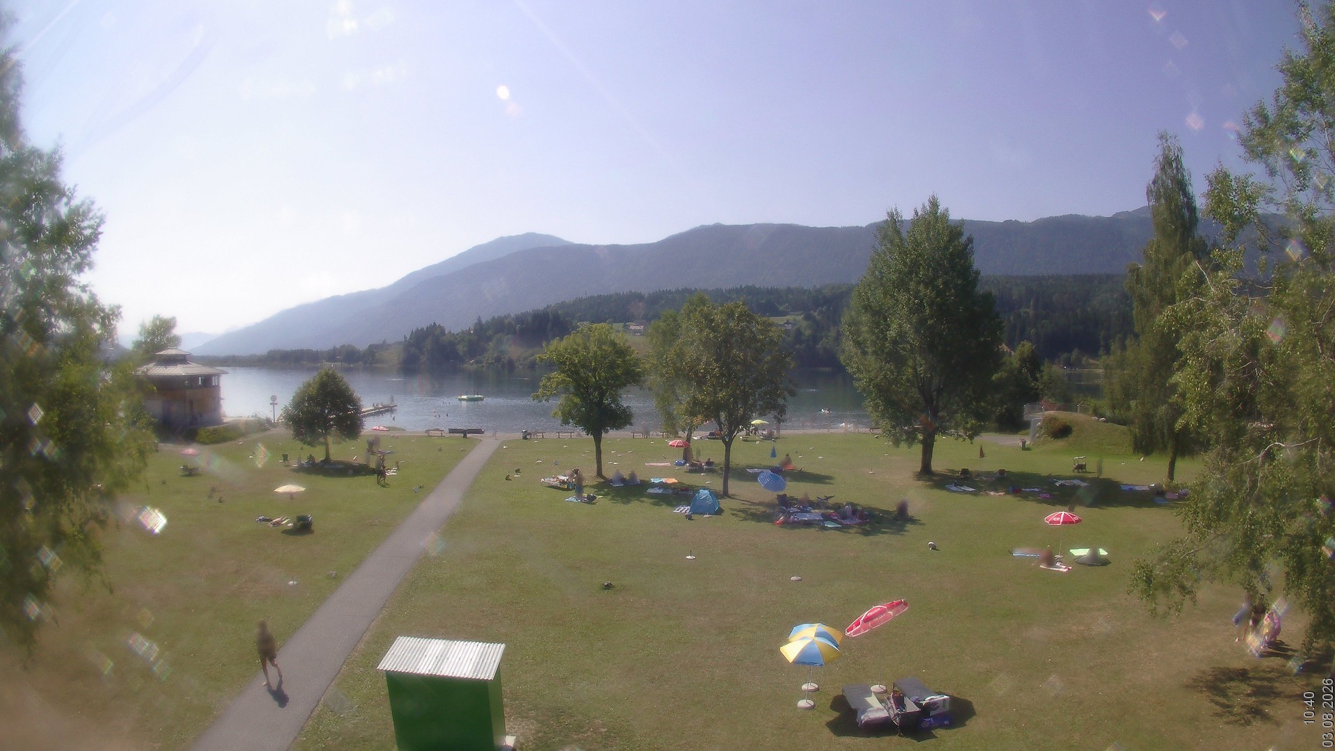 Archiv Foto Webcam am Strandbad Hermagor am Pressegger See in Kärnten - Österreich.