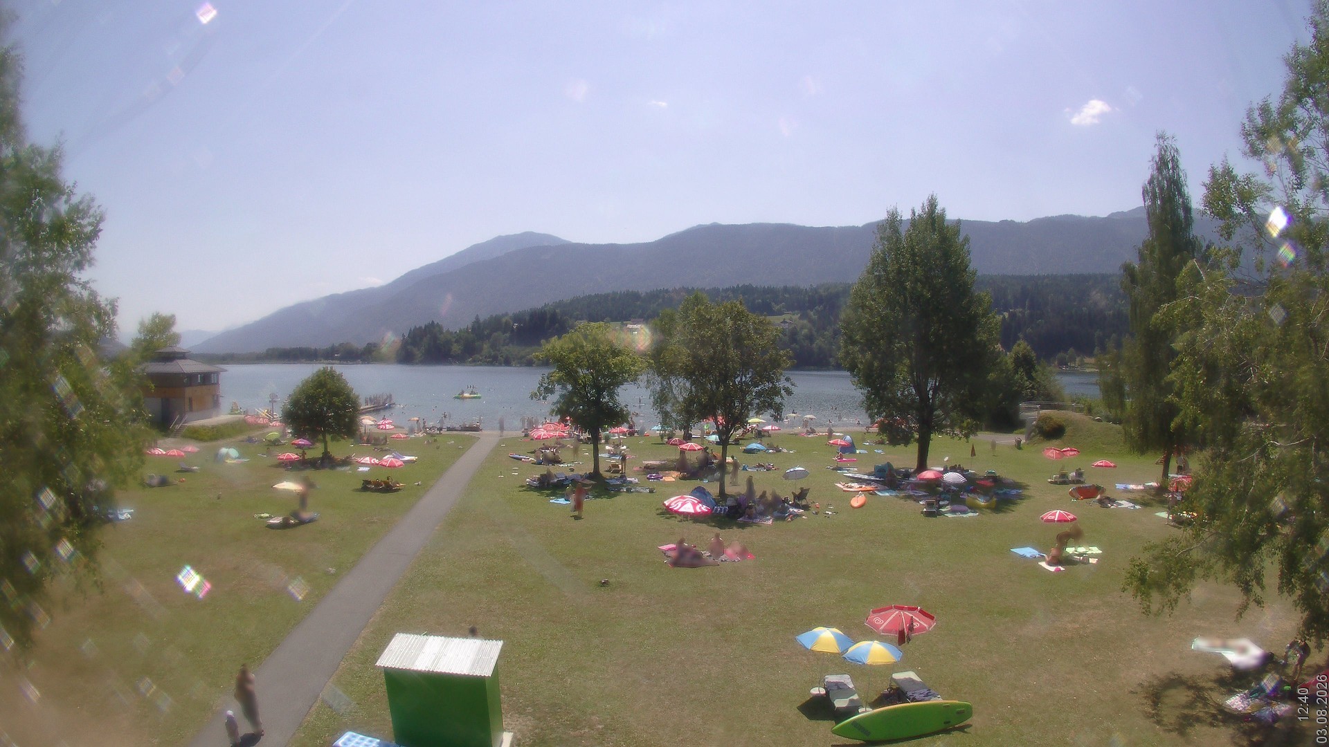 Archiv Foto Webcam am Strandbad Hermagor am Pressegger See in Kärnten - Österreich.