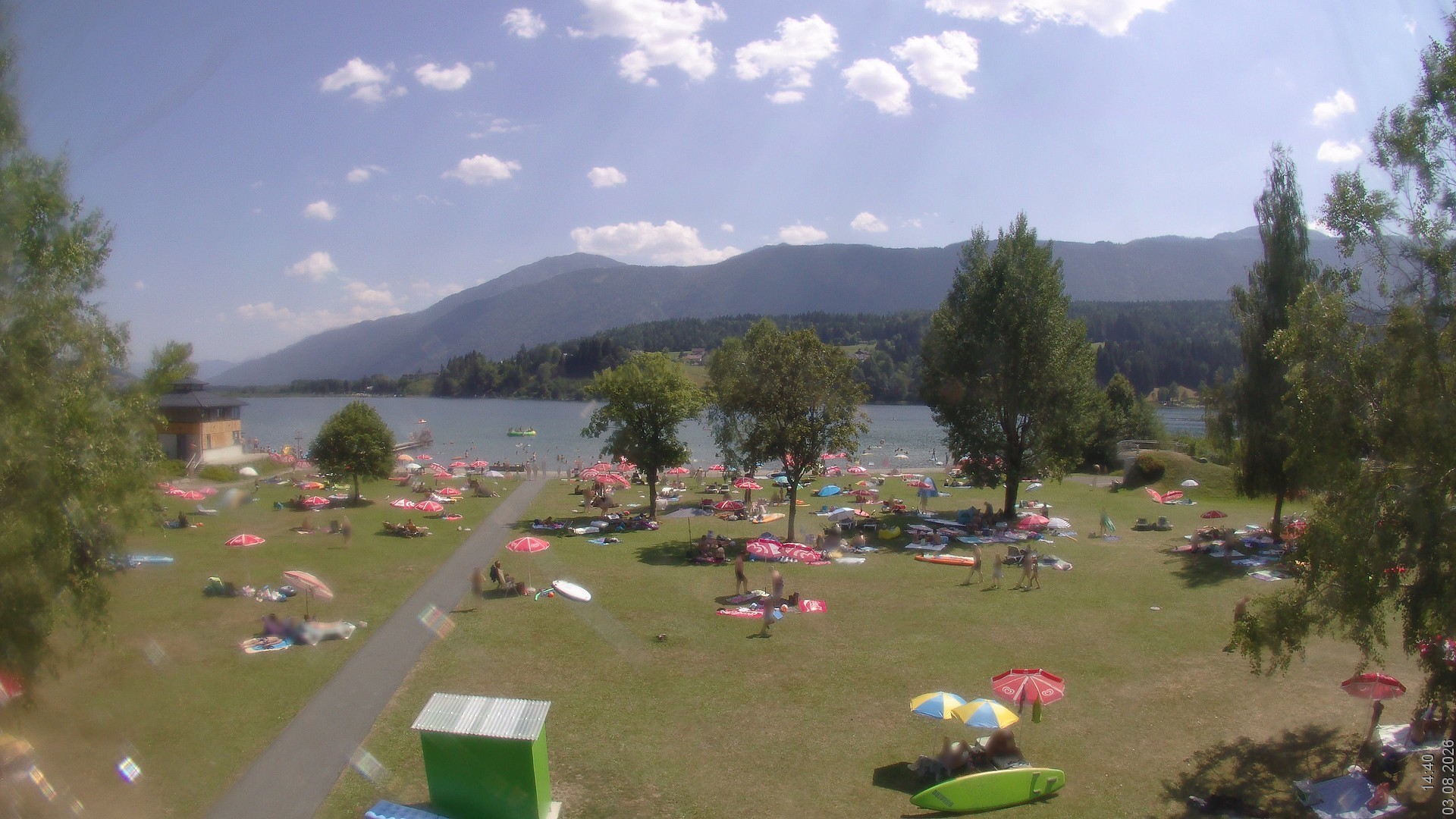 Archiv Foto Webcam am Strandbad Hermagor am Pressegger See in Kärnten - Österreich.