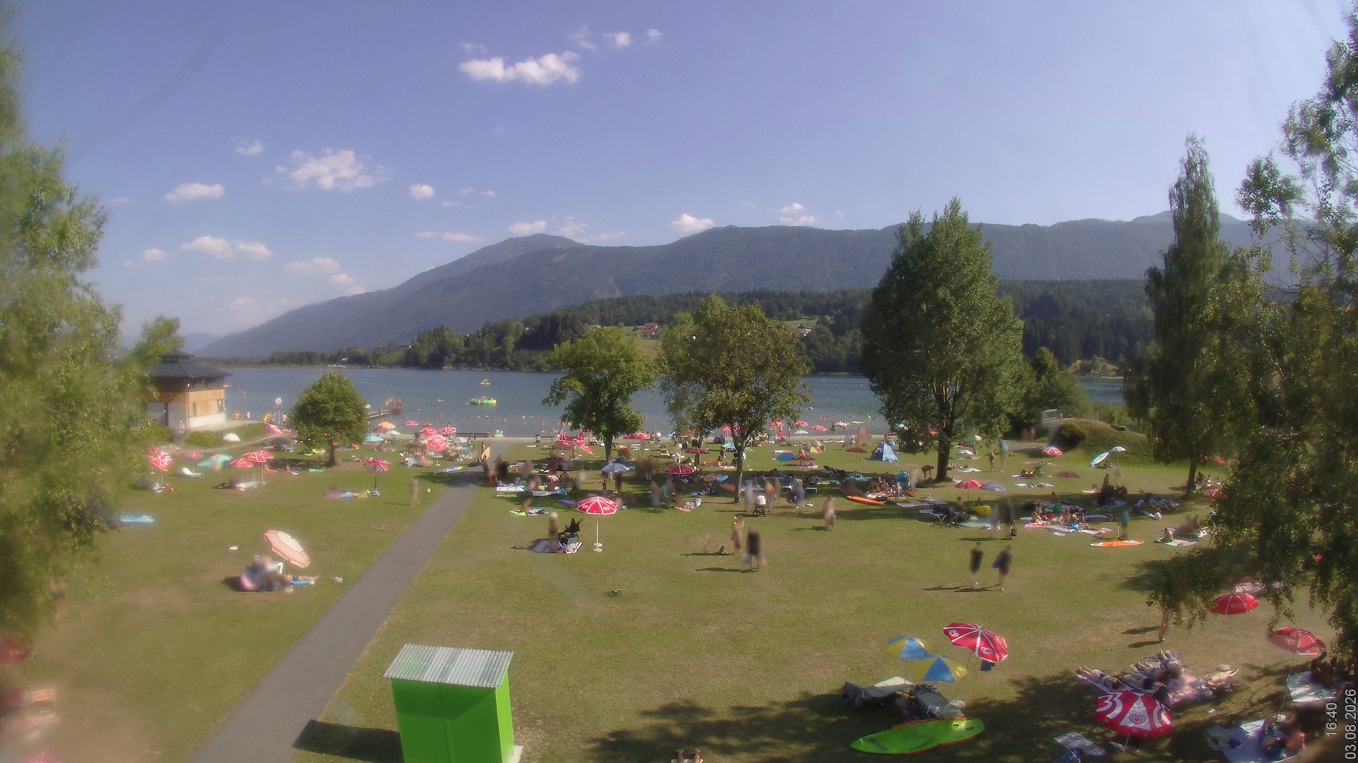 Archiv Foto Webcam am Strandbad Hermagor am Pressegger See in Kärnten - Österreich.