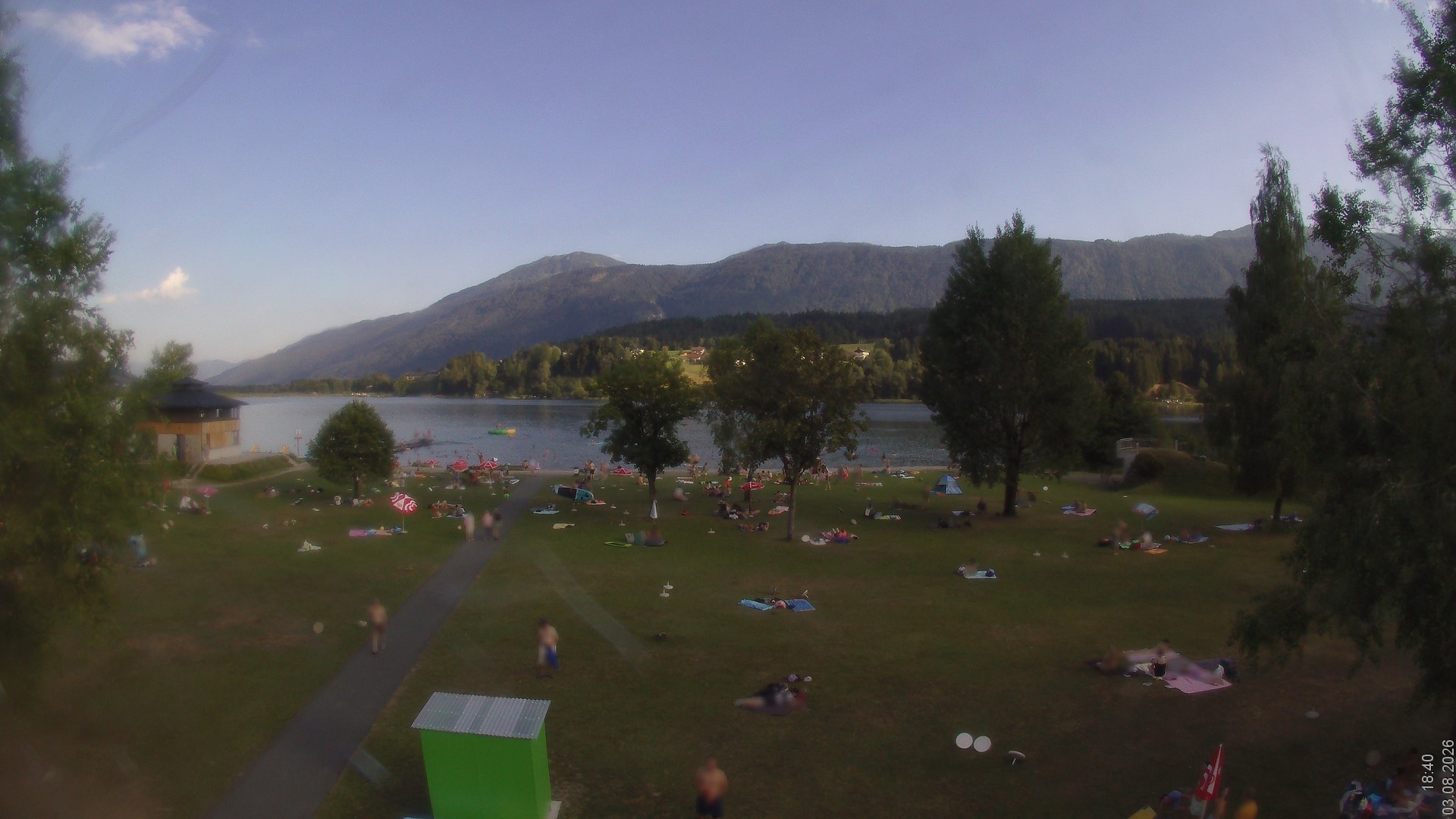 Archiv Foto Webcam am Strandbad Hermagor am Pressegger See in Kärnten - Österreich.