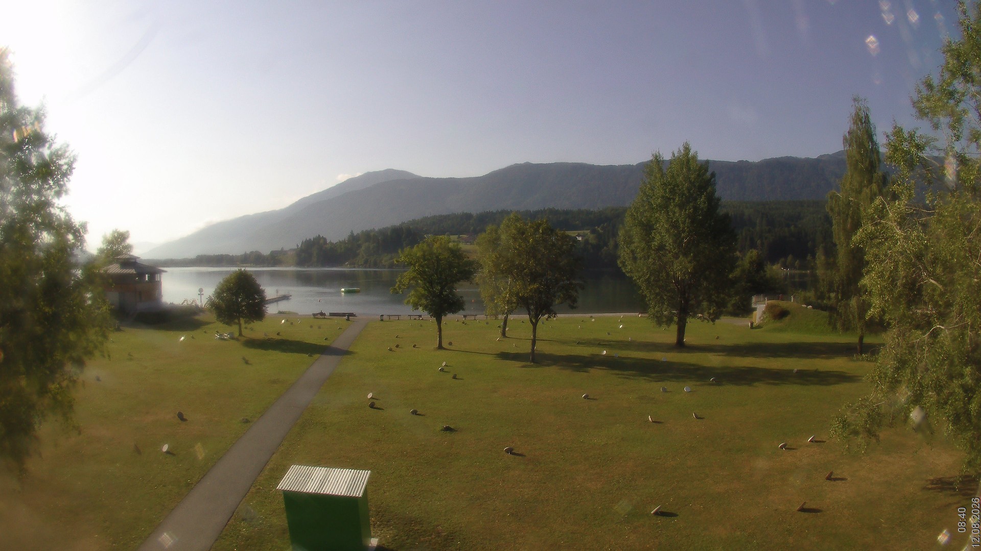Archiv Foto Webcam am Strandbad Hermagor am Pressegger See in Kärnten - Österreich.