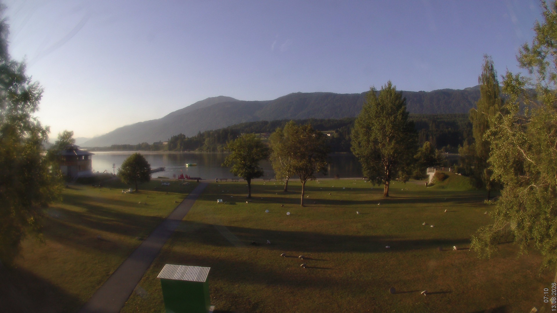 Archiv Foto Webcam am Strandbad Hermagor am Pressegger See in Kärnten - Österreich.