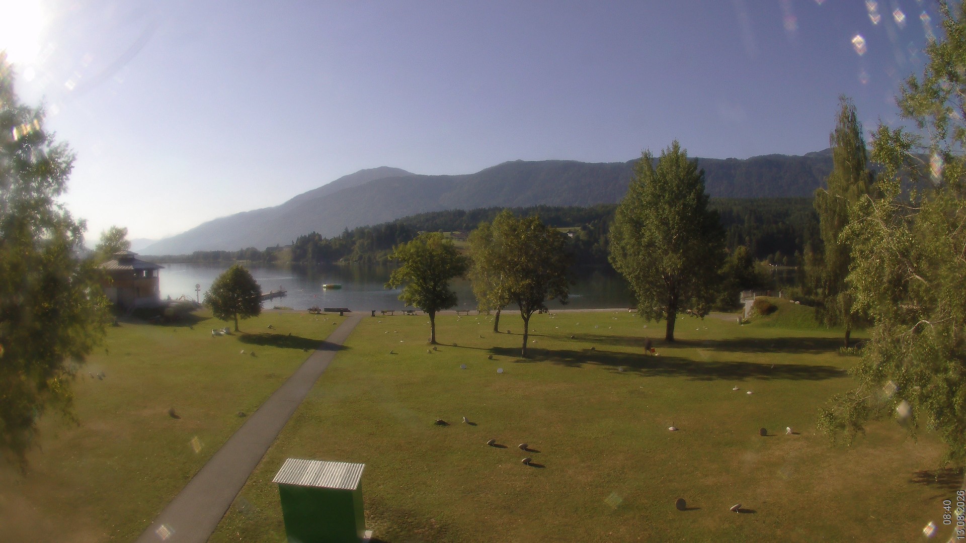 Archiv Foto Webcam am Strandbad Hermagor am Pressegger See in Kärnten - Österreich.