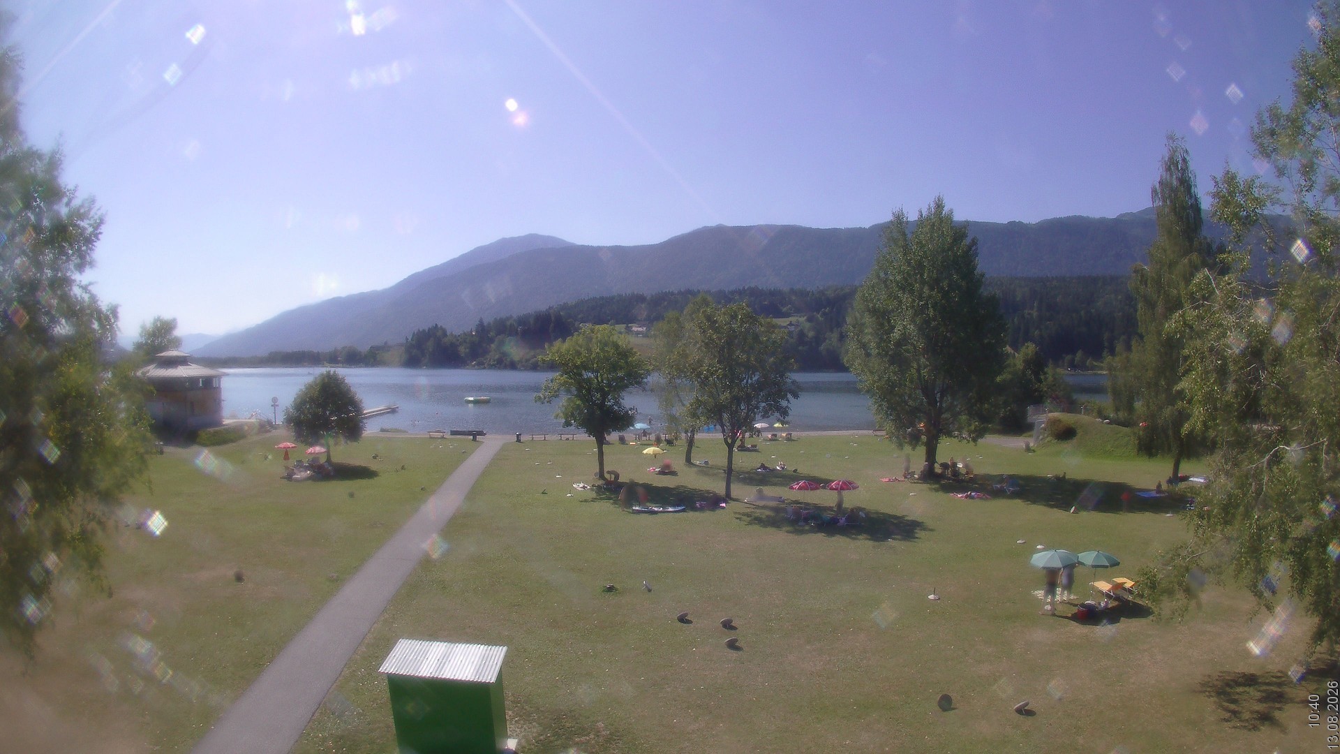 Archiv Foto Webcam am Strandbad Hermagor am Pressegger See in Kärnten - Österreich.