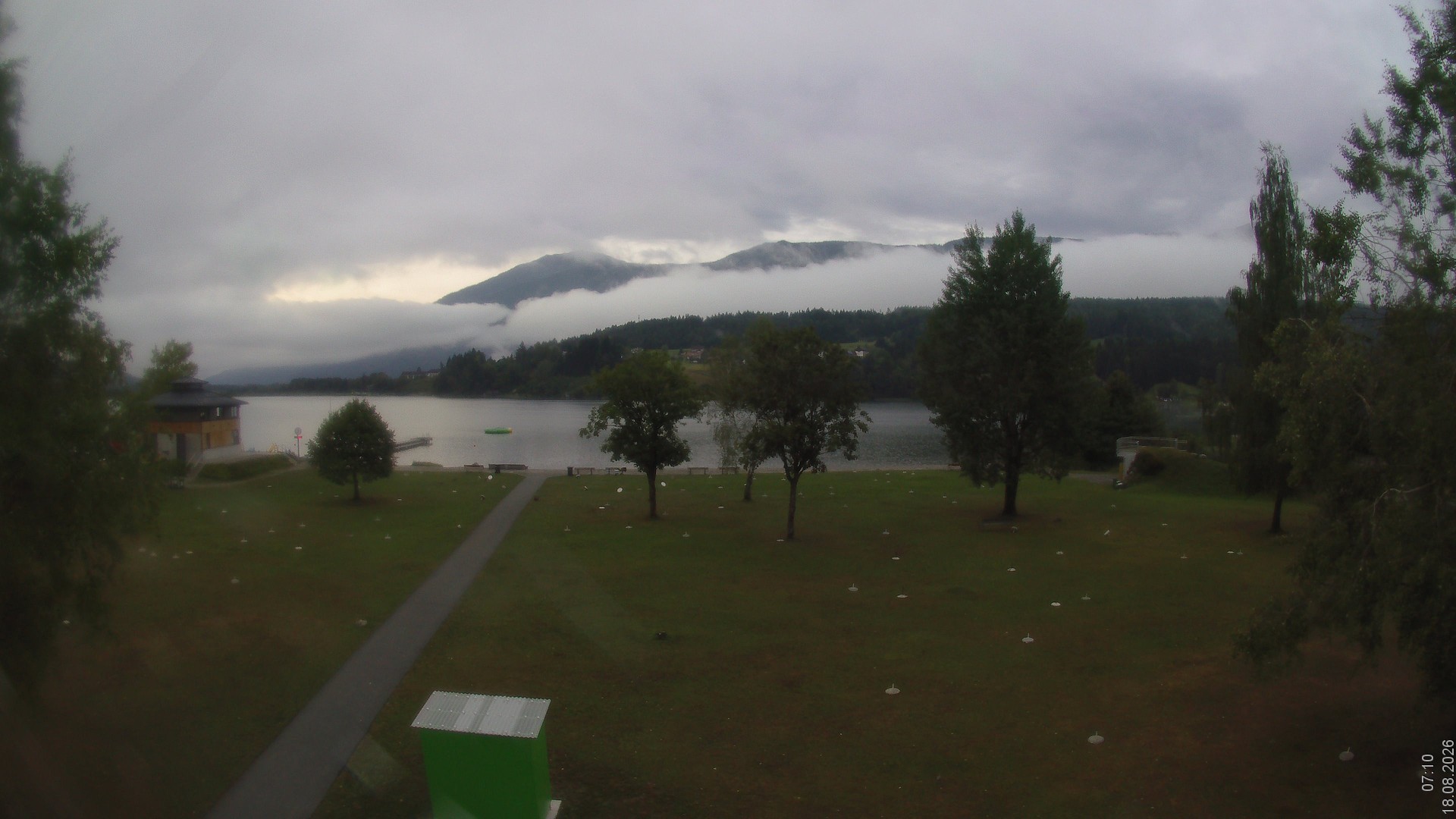 Archiv Foto Webcam am Strandbad Hermagor am Pressegger See in Kärnten - Österreich.