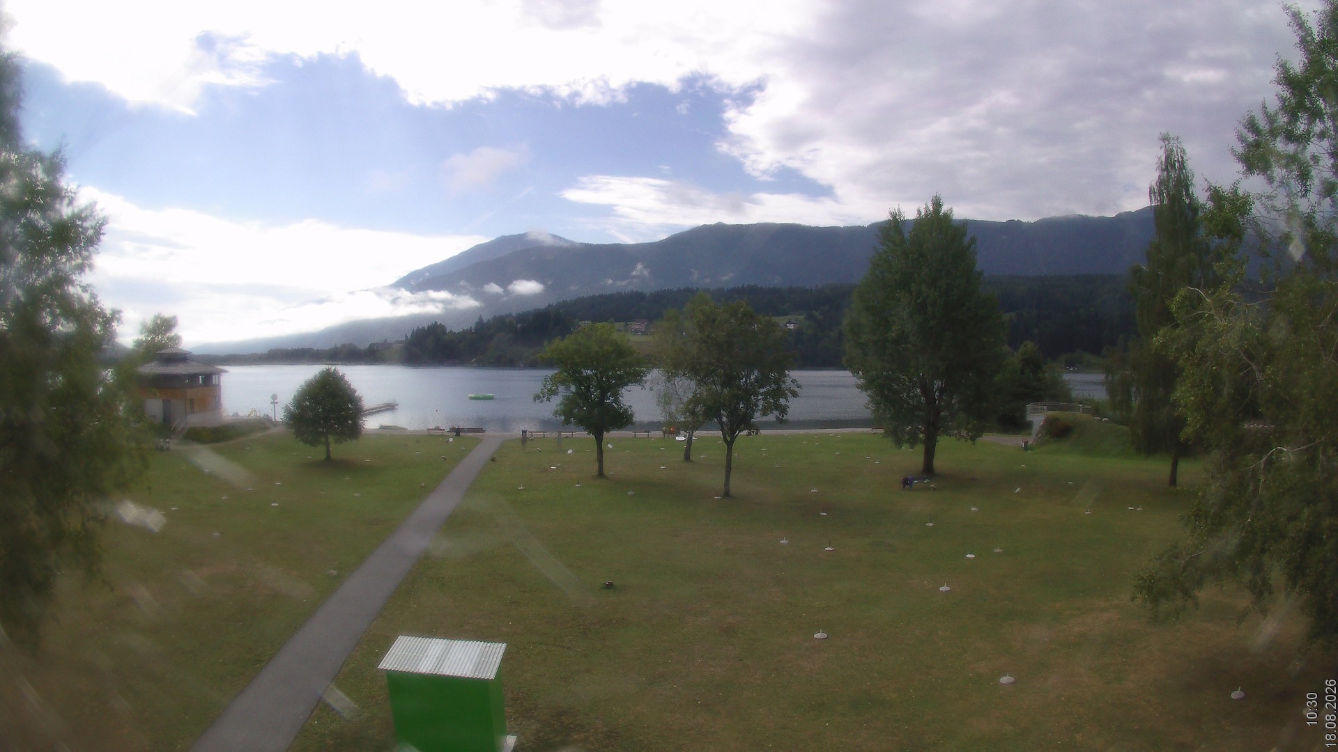 Archiv Foto Webcam am Strandbad Hermagor am Pressegger See in Kärnten - Österreich.