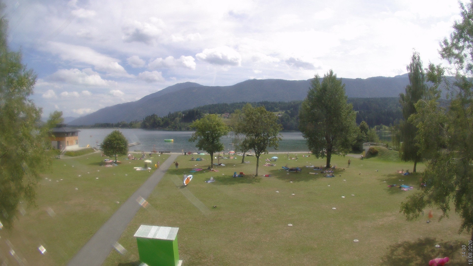 Archiv Foto Webcam am Strandbad Hermagor am Pressegger See in Kärnten - Österreich.
