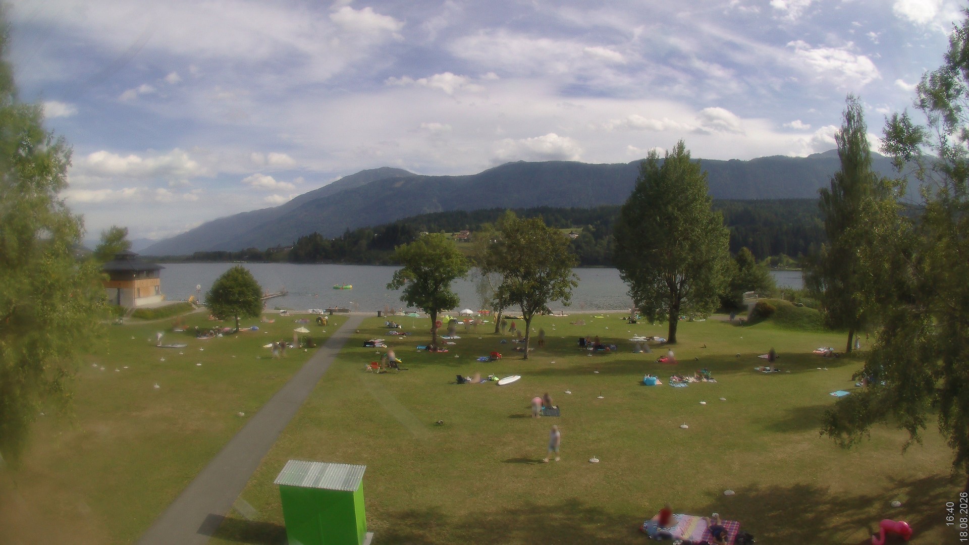 Archiv Foto Webcam am Strandbad Hermagor am Pressegger See in Kärnten - Österreich.