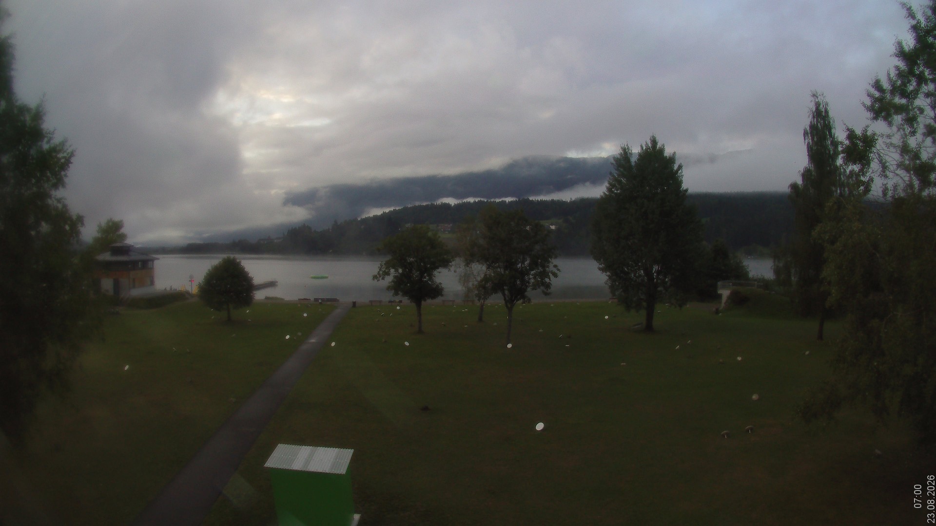 Archiv Foto Webcam am Strandbad Hermagor am Pressegger See in Kärnten - Österreich.