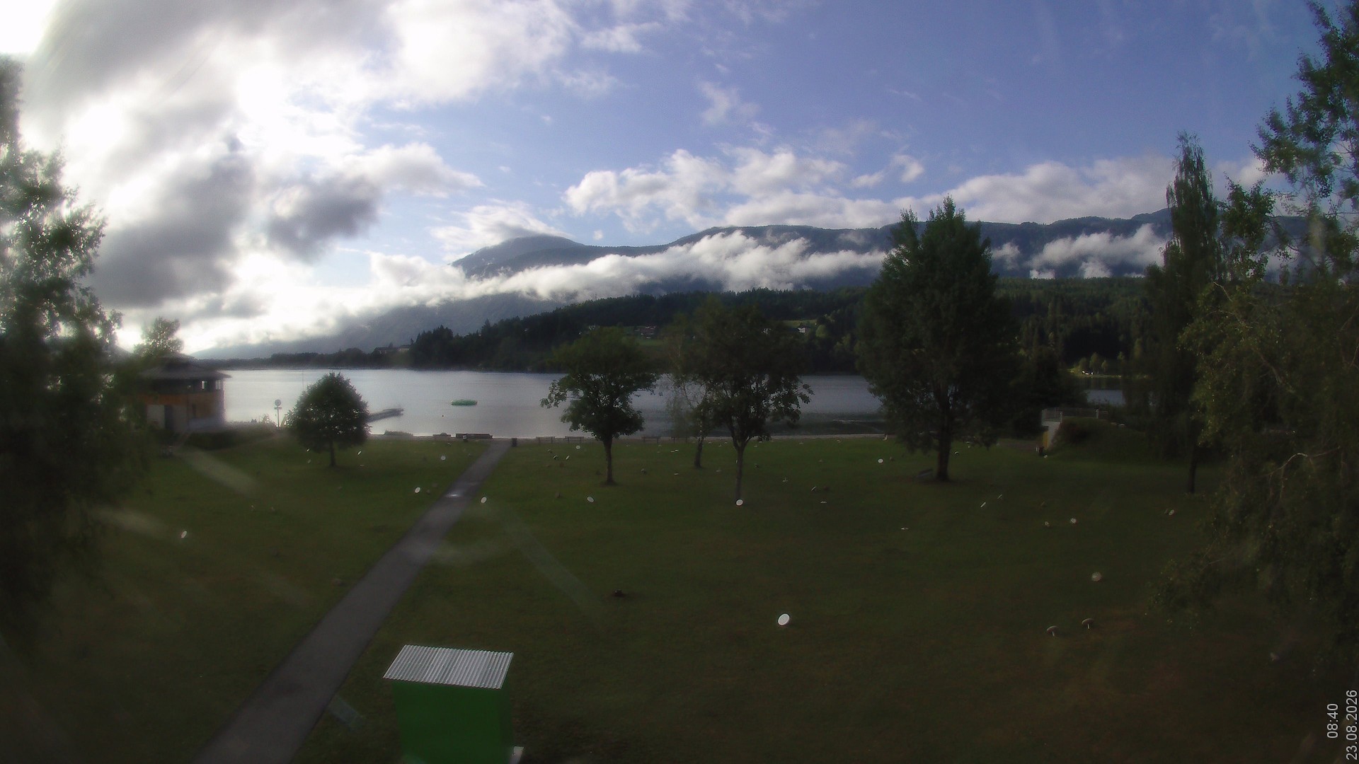 Archiv Foto Webcam am Strandbad Hermagor am Pressegger See in Kärnten - Österreich.