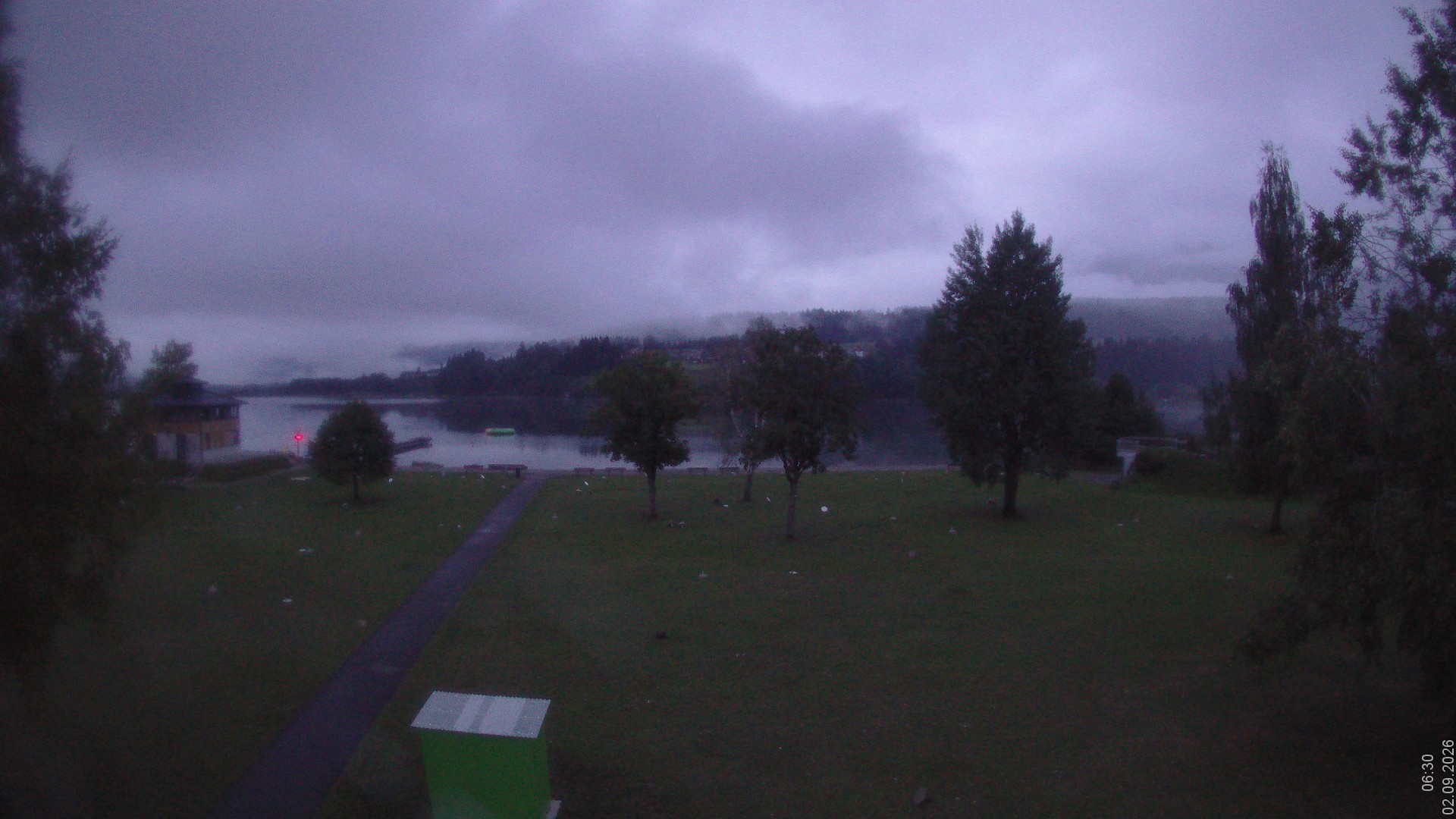 Archiv Foto Webcam am Strandbad Hermagor am Pressegger See in Kärnten - Österreich.