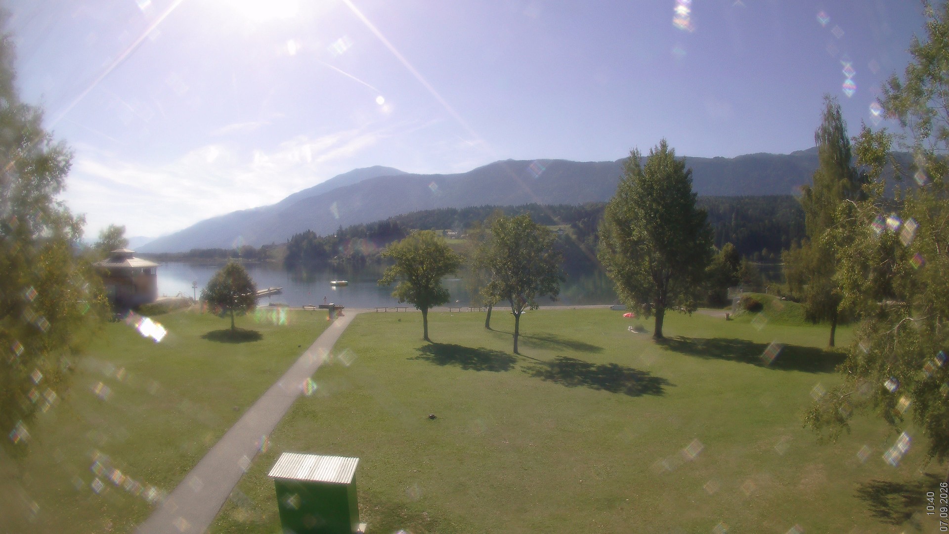 Archiv Foto Webcam am Strandbad Hermagor am Pressegger See in Kärnten - Österreich.