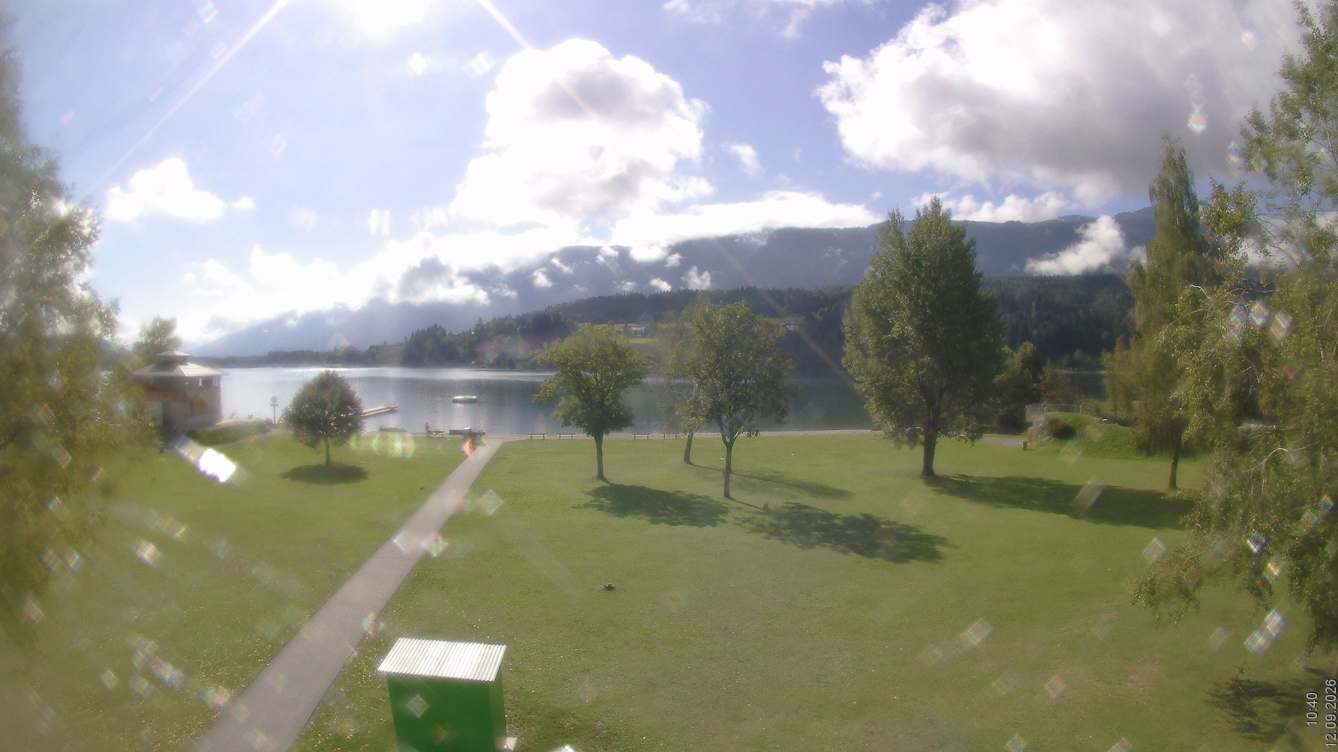 Archiv Foto Webcam am Strandbad Hermagor am Pressegger See in Kärnten - Österreich.