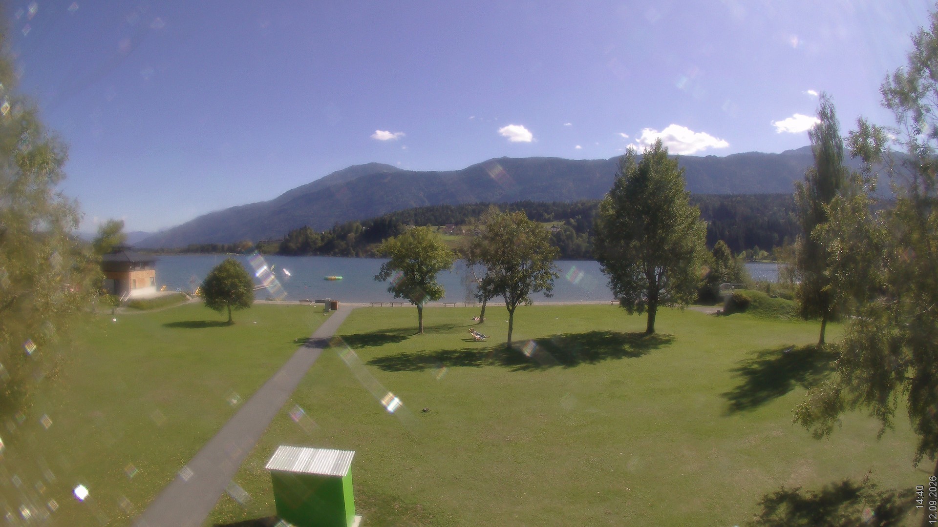 Archiv Foto Webcam am Strandbad Hermagor am Pressegger See in Kärnten - Österreich.