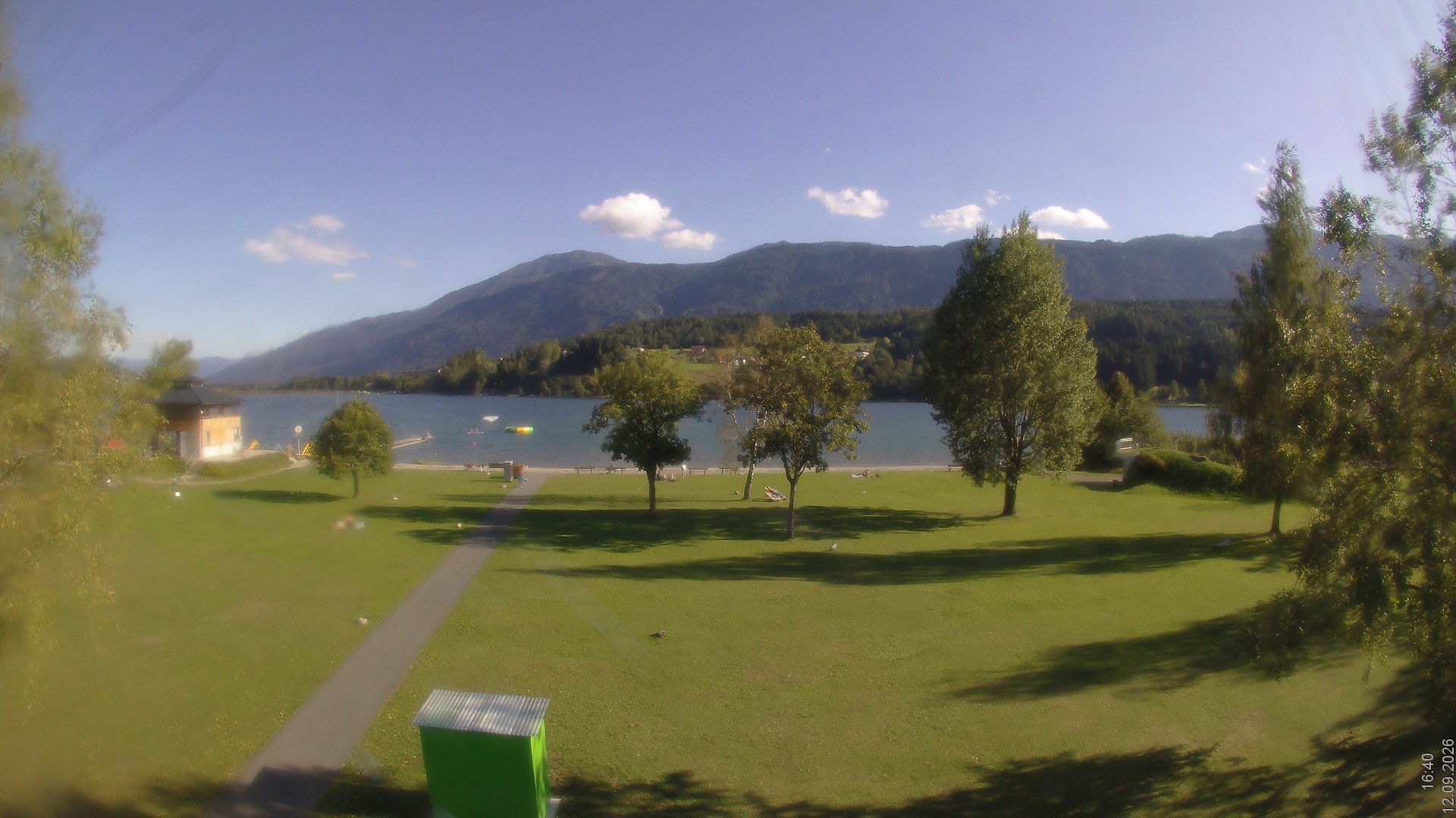 Archiv Foto Webcam am Strandbad Hermagor am Pressegger See in Kärnten - Österreich.