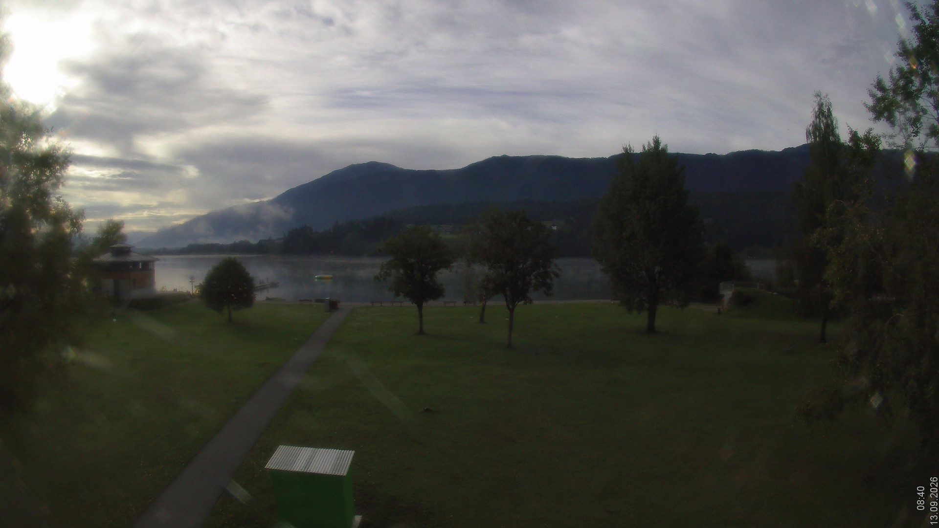 Archiv Foto Webcam am Strandbad Hermagor am Pressegger See in Kärnten - Österreich.
