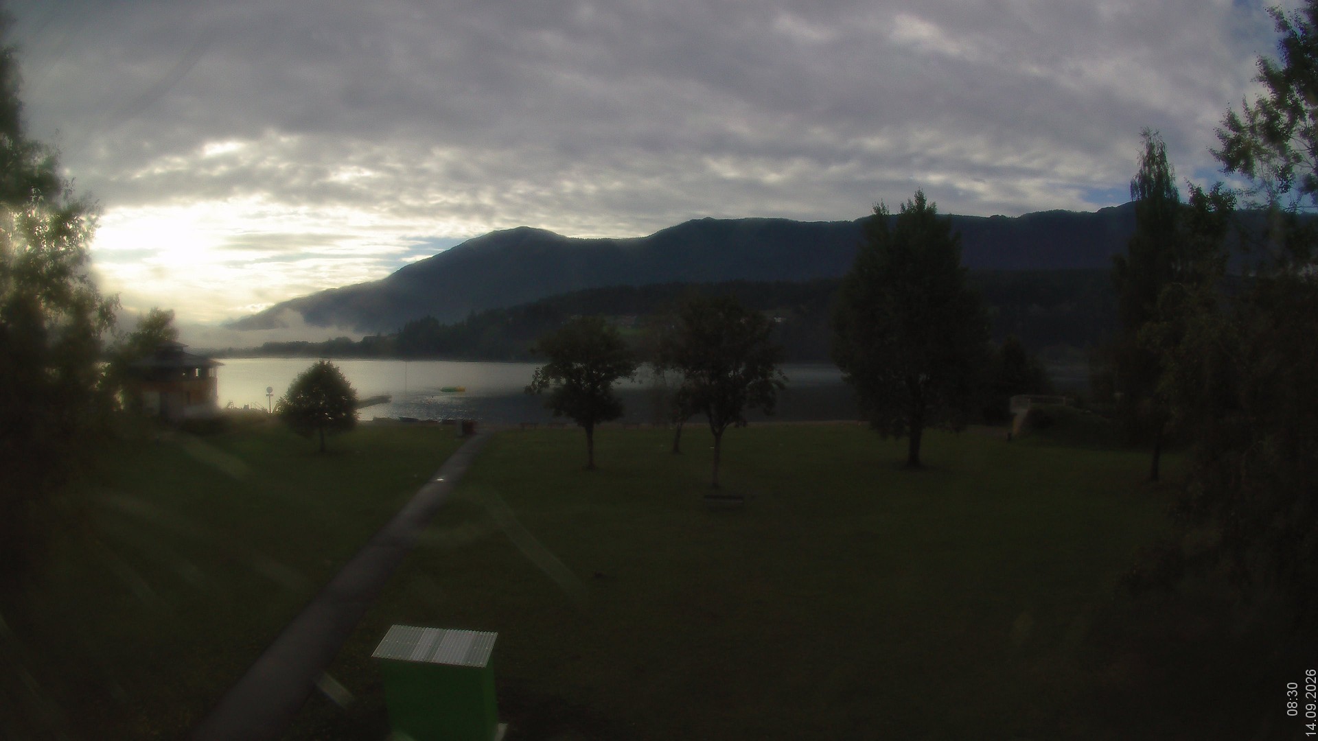 Archiv Foto Webcam am Strandbad Hermagor am Pressegger See in Kärnten - Österreich.
