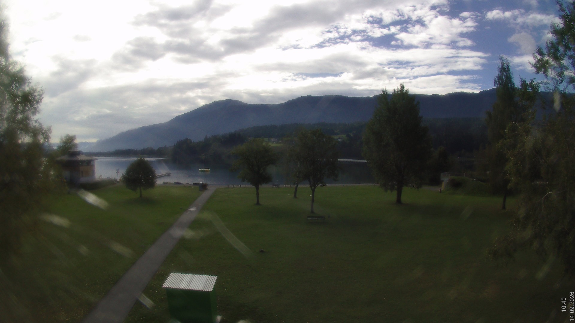 Archiv Foto Webcam am Strandbad Hermagor am Pressegger See in Kärnten - Österreich.
