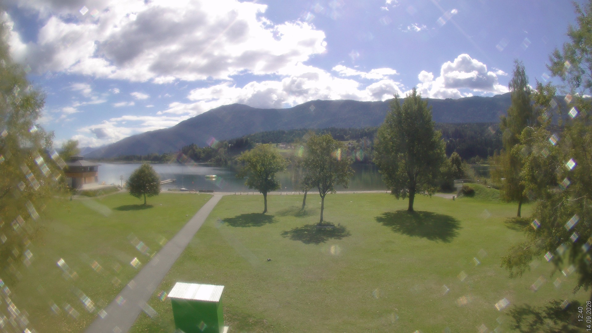Archiv Foto Webcam am Strandbad Hermagor am Pressegger See in Kärnten - Österreich.