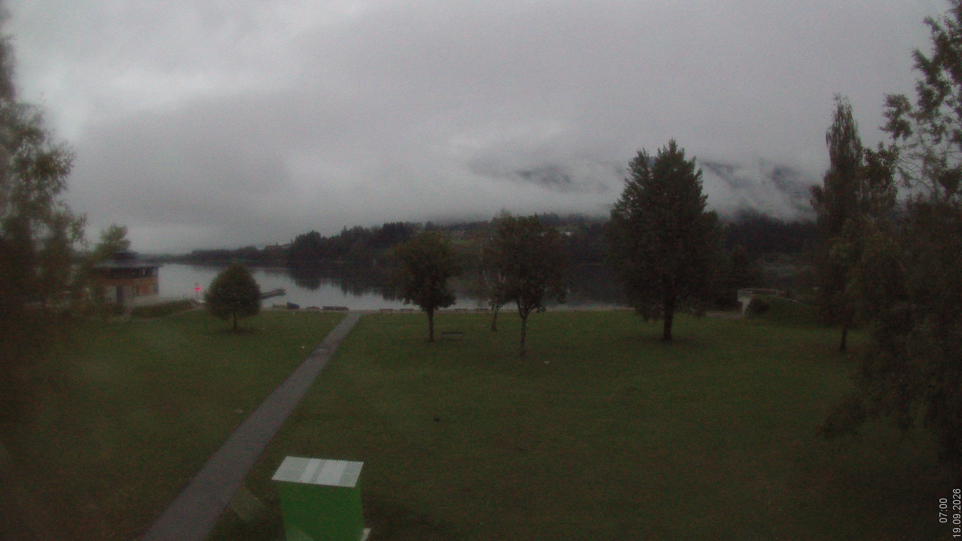 Archiv Foto Webcam am Strandbad Hermagor am Pressegger See in Kärnten - Österreich.