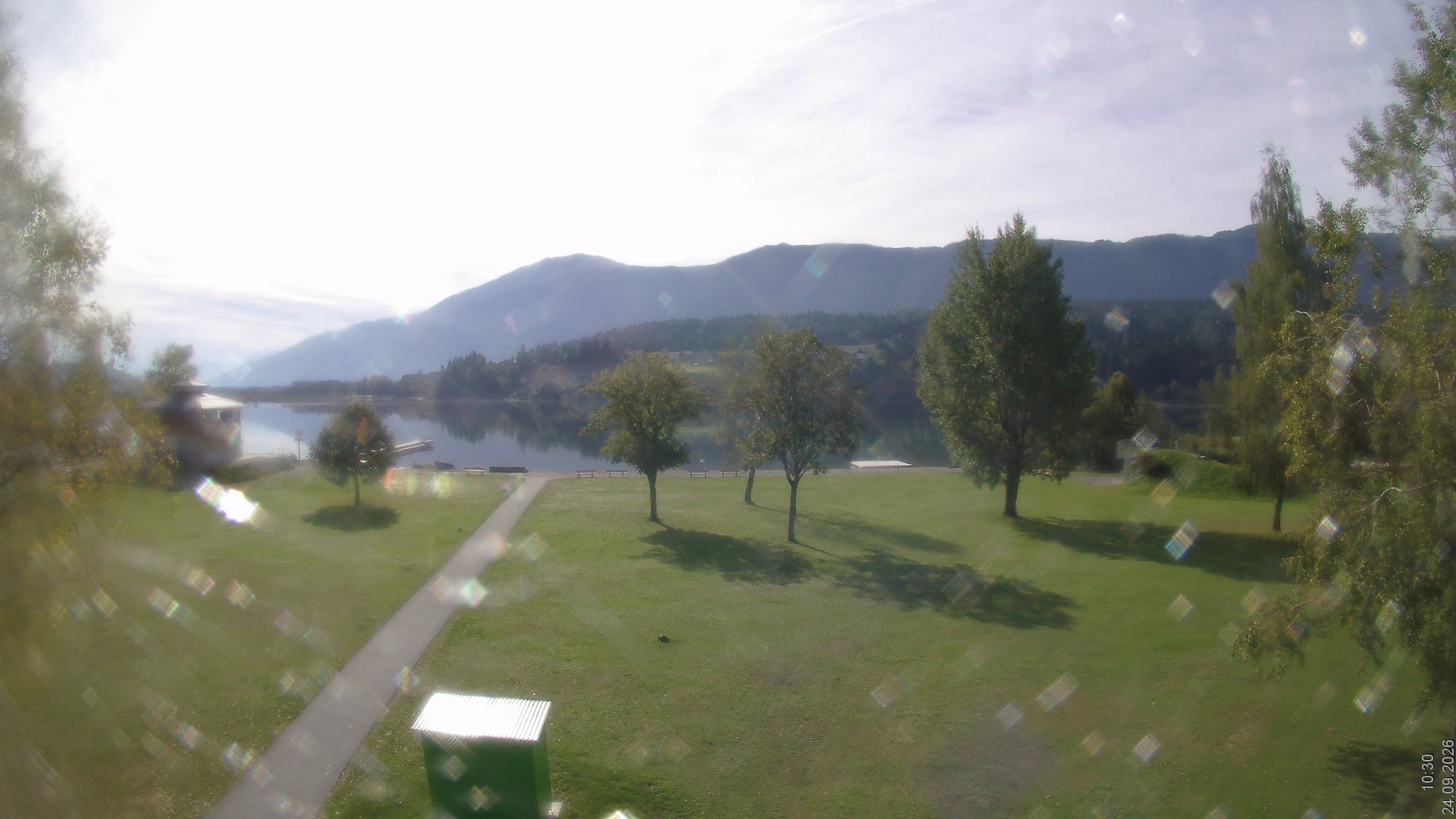 Archiv Foto Webcam am Strandbad Hermagor am Pressegger See in Kärnten - Österreich.
