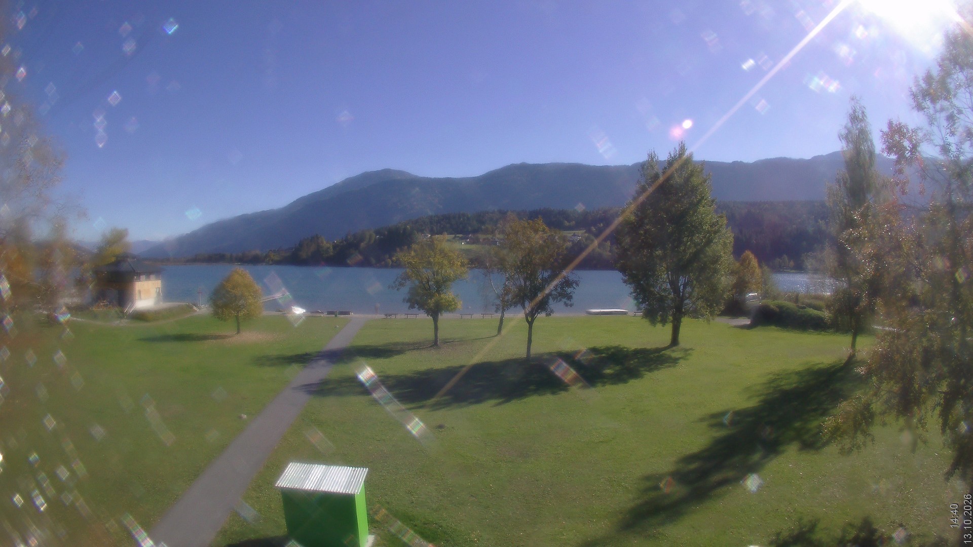 Archiv Foto Webcam am Strandbad Hermagor am Pressegger See in Kärnten - Österreich.