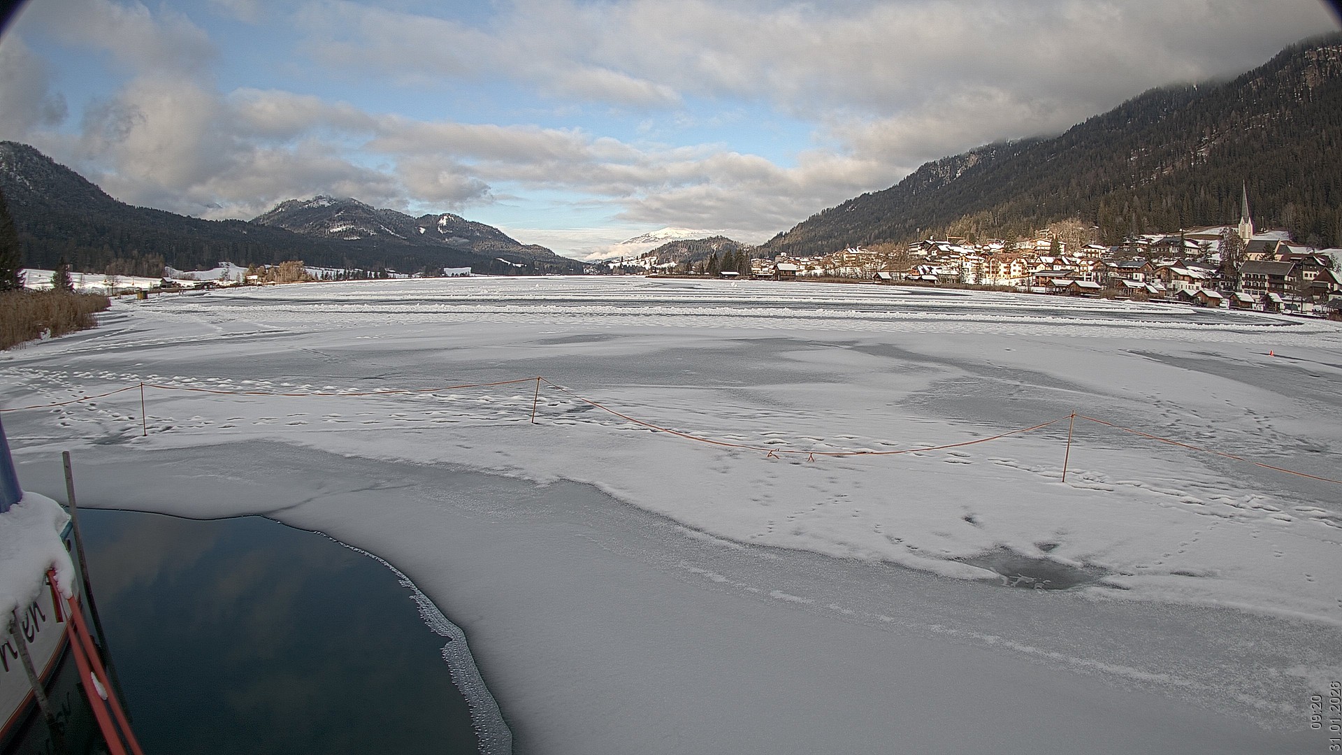 Archiv Foto Webcam Blick über den Weissensee in Kärnten