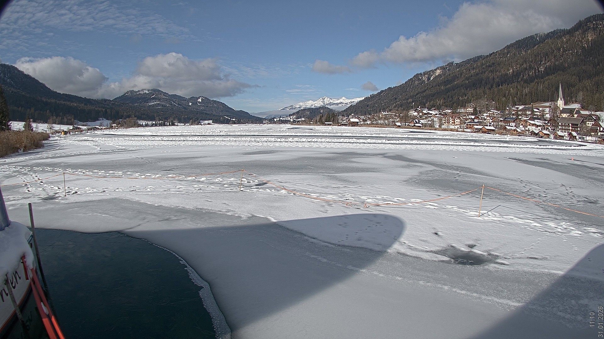 Archiv Foto Webcam Blick über den Weissensee in Kärnten