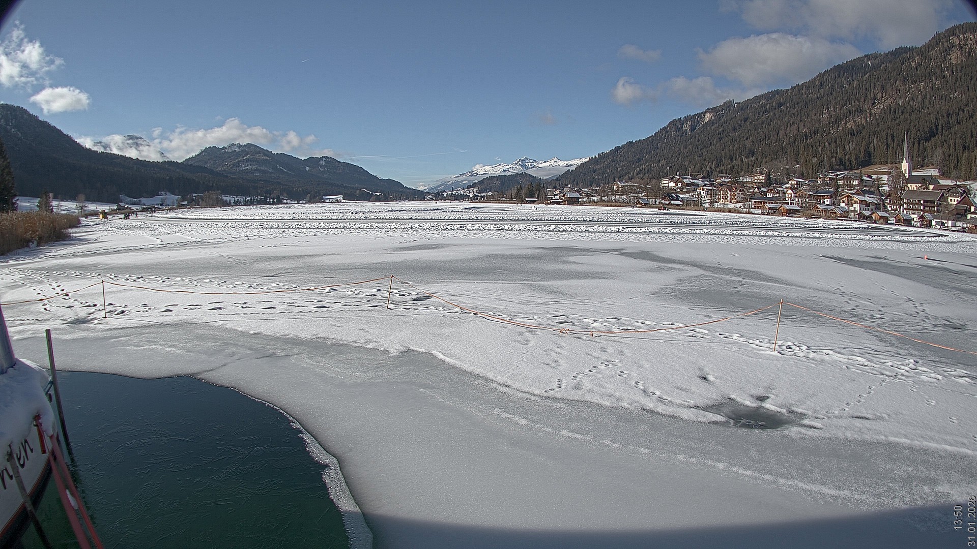 Archiv Foto Webcam Blick über den Weissensee in Kärnten