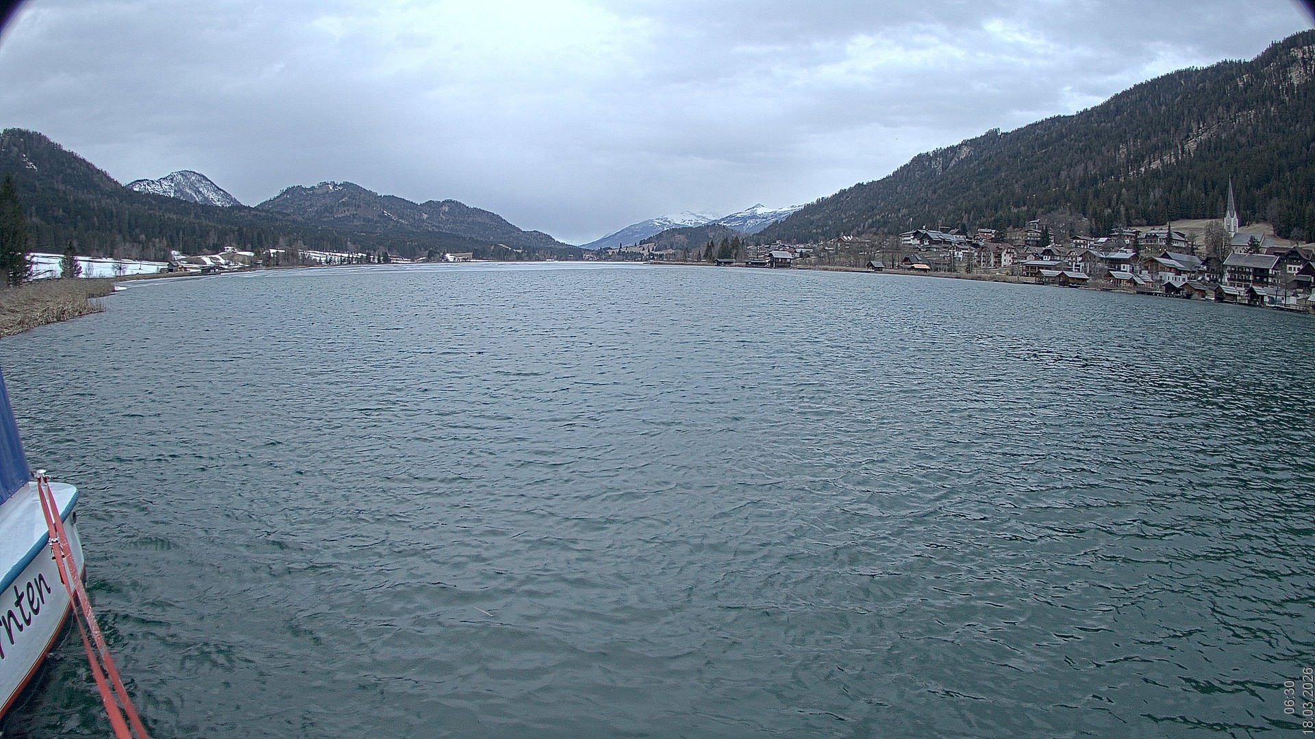 Archiv Foto Webcam Blick über den Weissensee in Kärnten